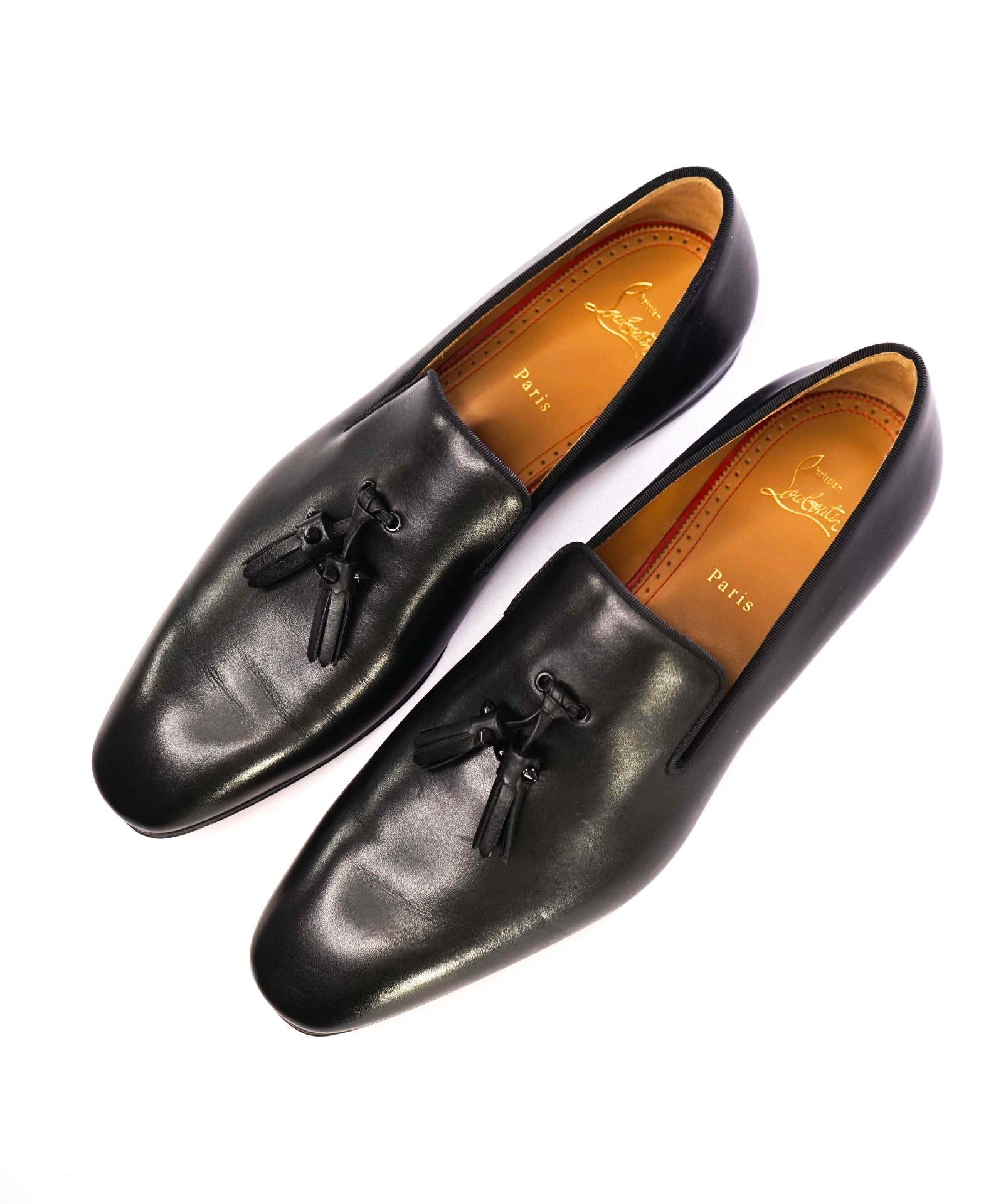 $1,095 CHRISTIAN LOUBOUTIN - *Dandelion* Spike Tassel Leather Loafers - US 12.5 (45.5EU)