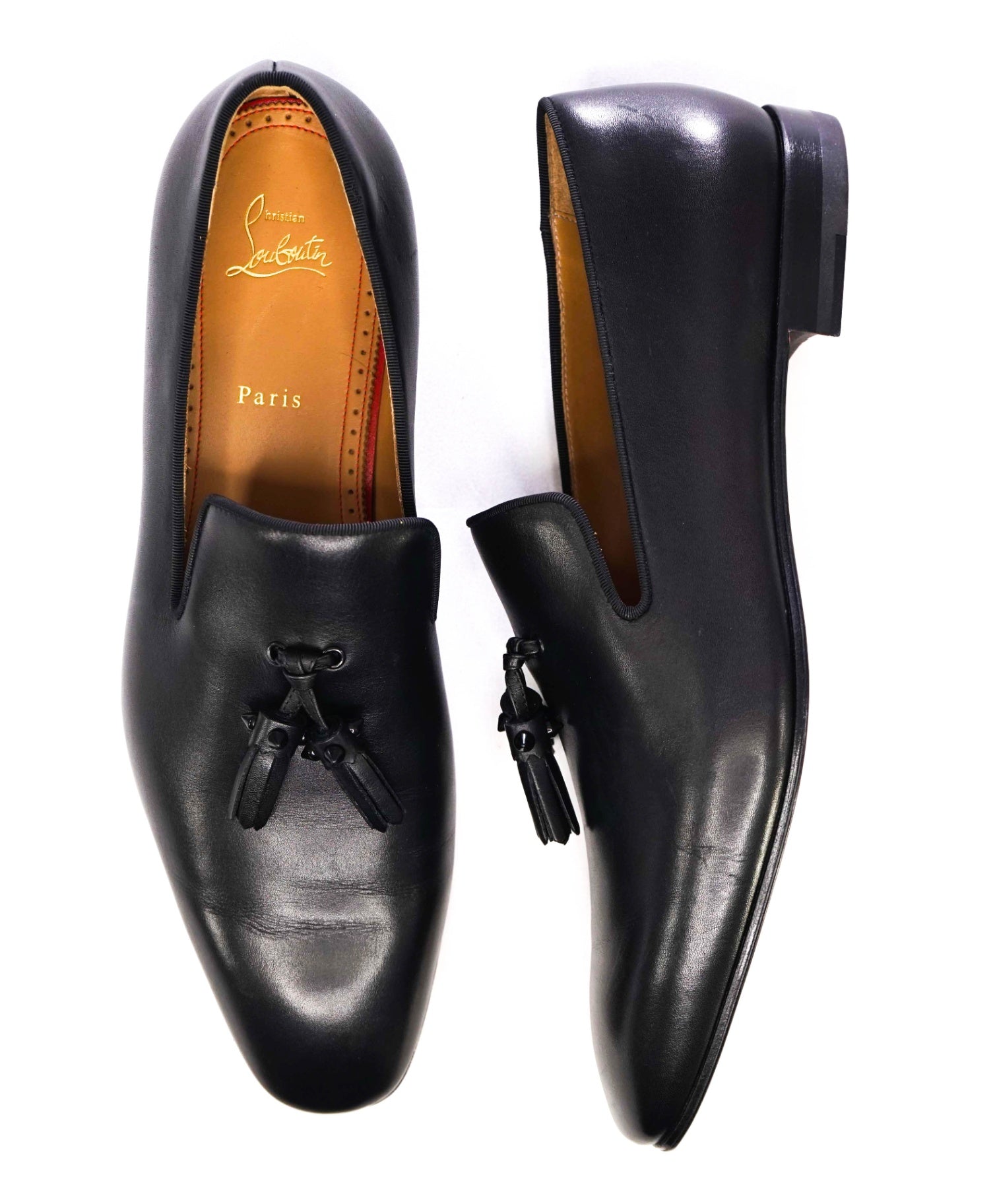 $1,095 CHRISTIAN LOUBOUTIN - *Dandelion* Spike Tassel Leather Loafers - US 12.5 (45.5EU)
