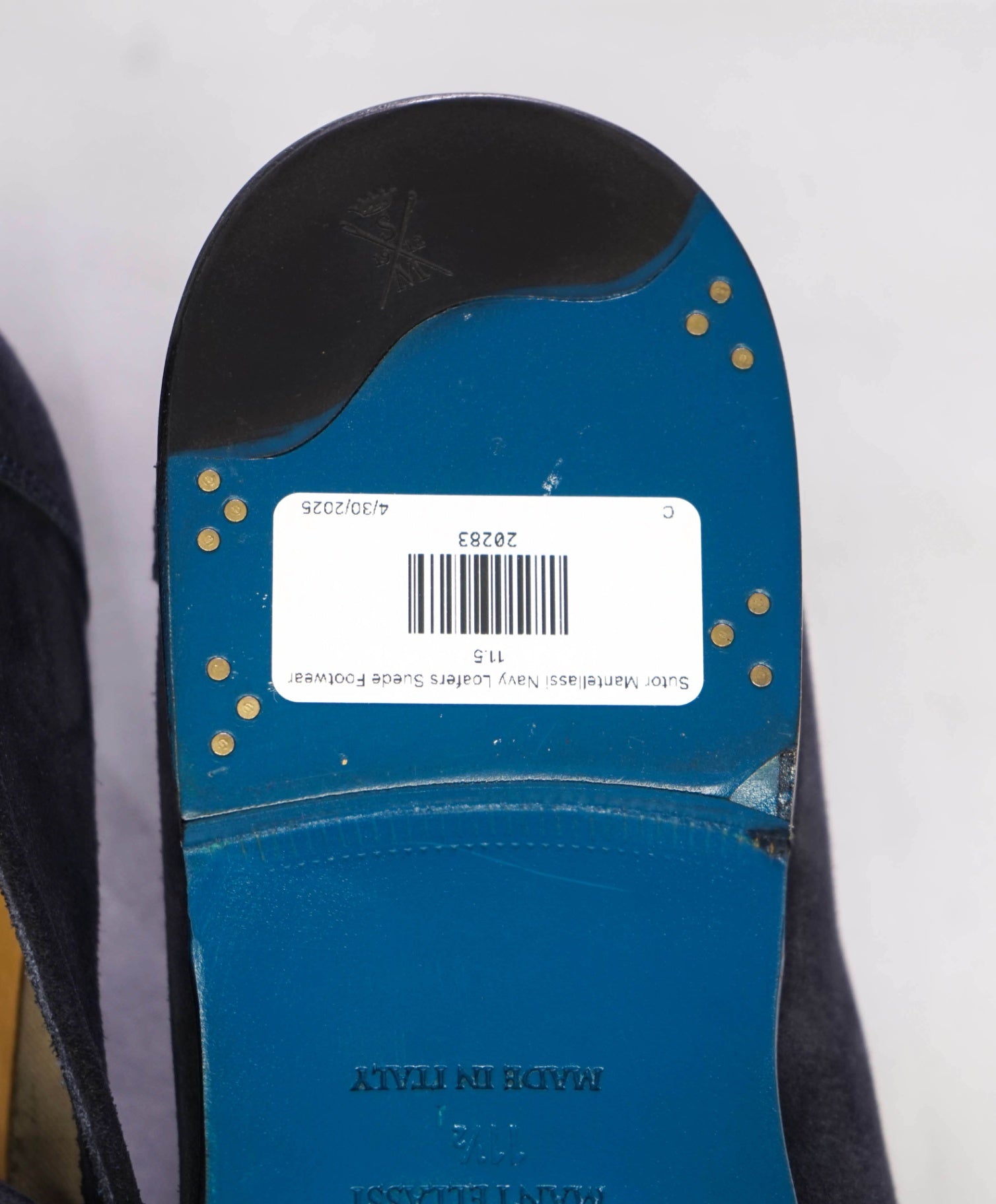 $850 Sutor Mantellassi Navy Tassel Loafers Suede Footwear 11.5