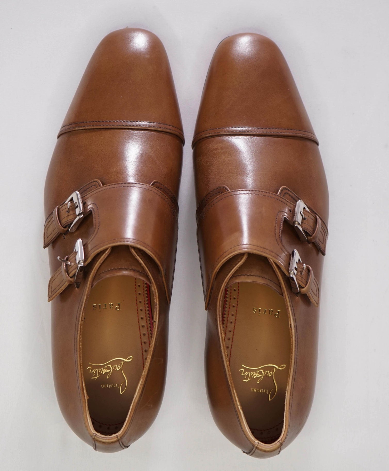 $1,150 CHRISTIAN LOUBOUTIN - *MORTIMER* Black Double Monk Loafers - 9.5 US (42.5EU)