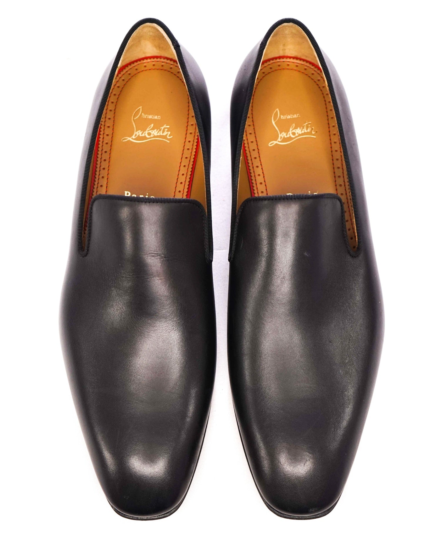 $1,050 CHRISTIAN LOUBOUTIN - * Dandelion* Black Leather Loafers - 9.5 US (42.5)