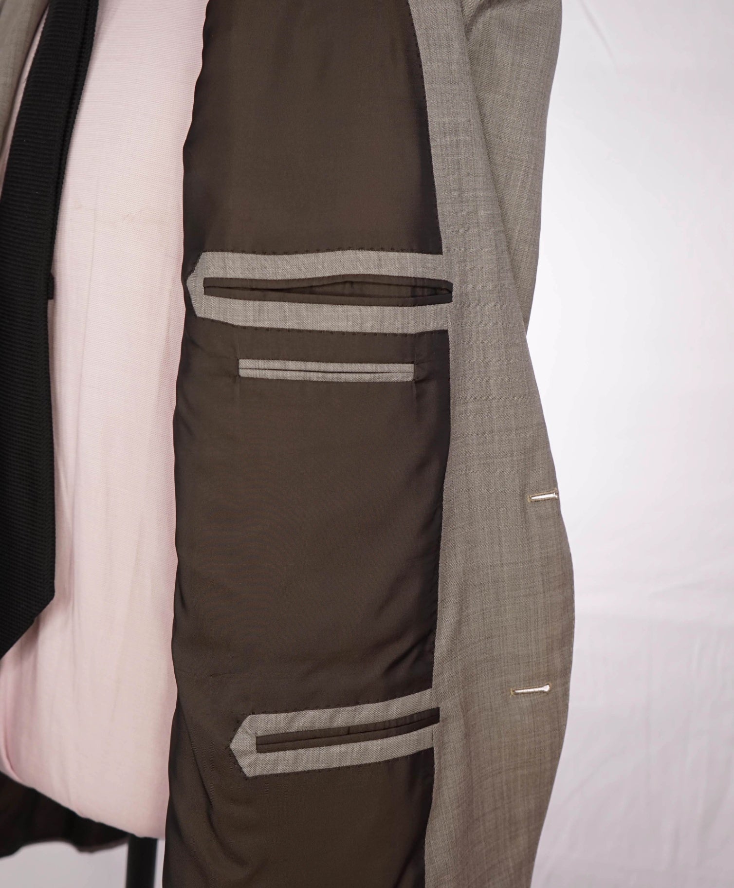 $3,250 Ermenegildo Zegna "TROFEO 600" Stone Grey Wool/Silk Blazer 48R