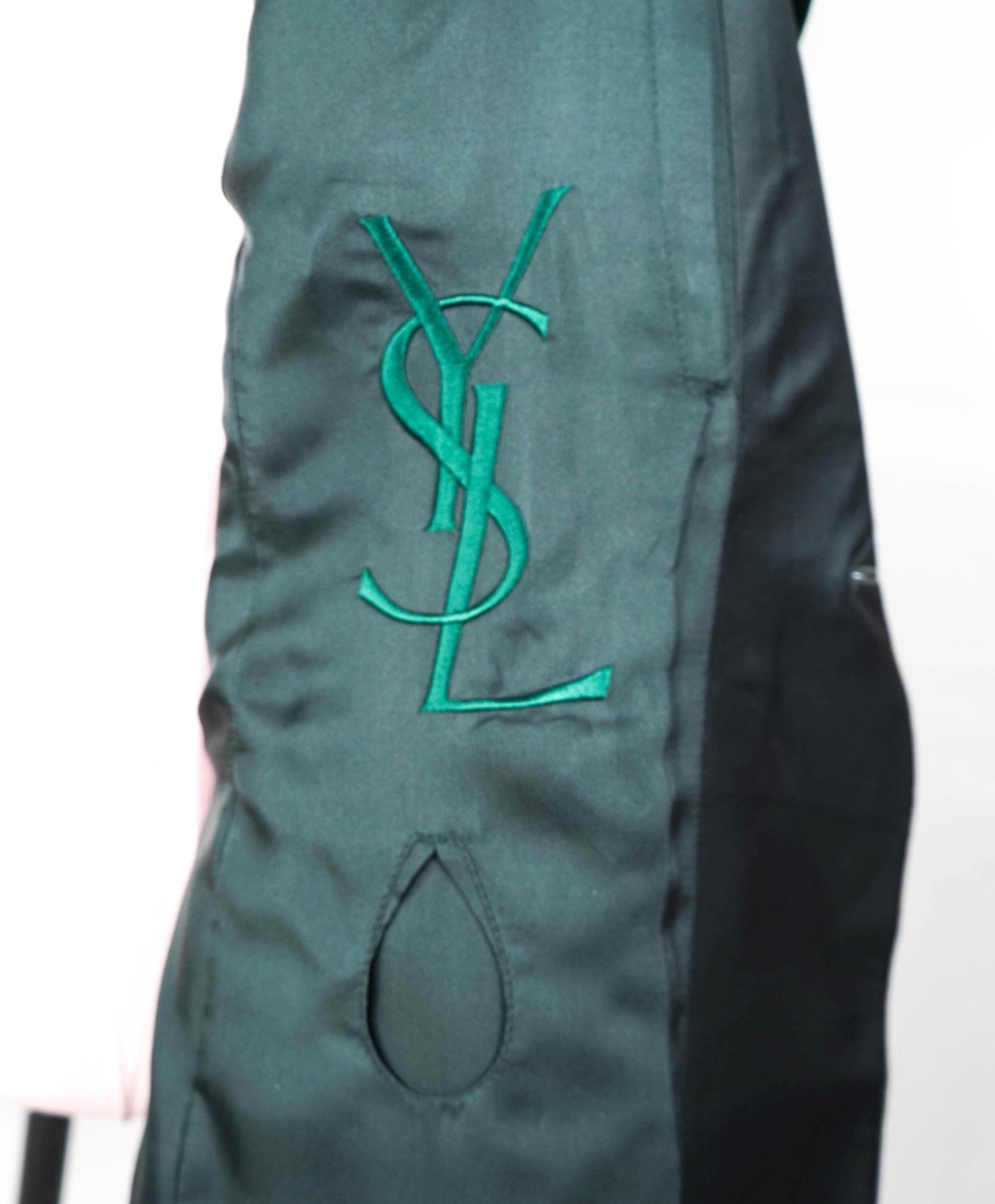 $3,300 Yves SAINT LAURENT Green Shawl Collar Velvet Jacket Blazer 42R