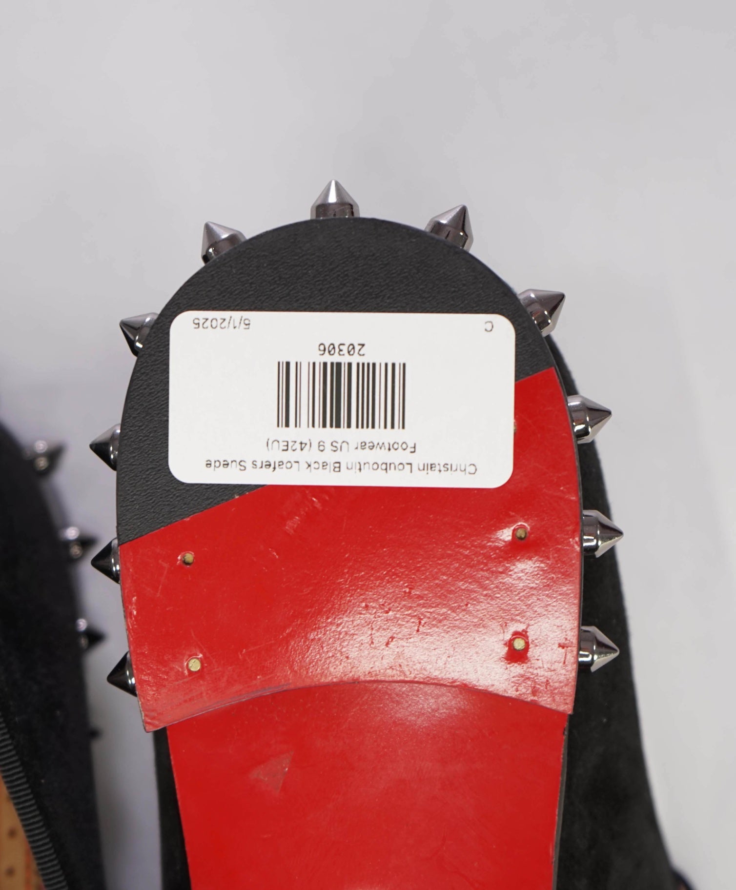 $1,200 Christain Louboutin "MARQUEES Spikeed" Black Loafer 9US (42)