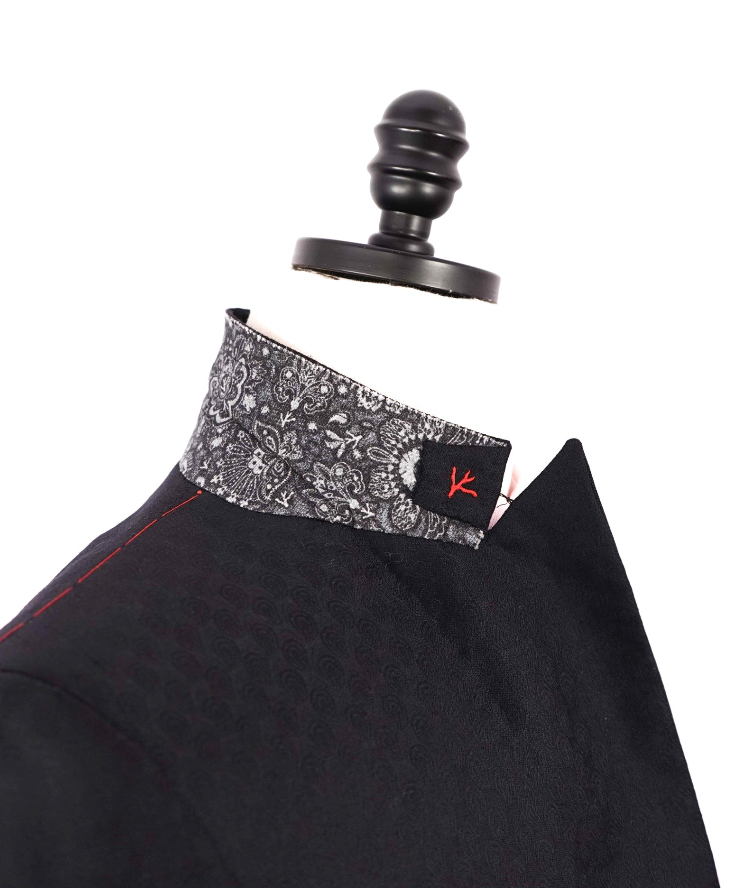 $4,900 ISAIA Black Paisley Peak Lapel Wool Dinner Jacket Blazer 38R