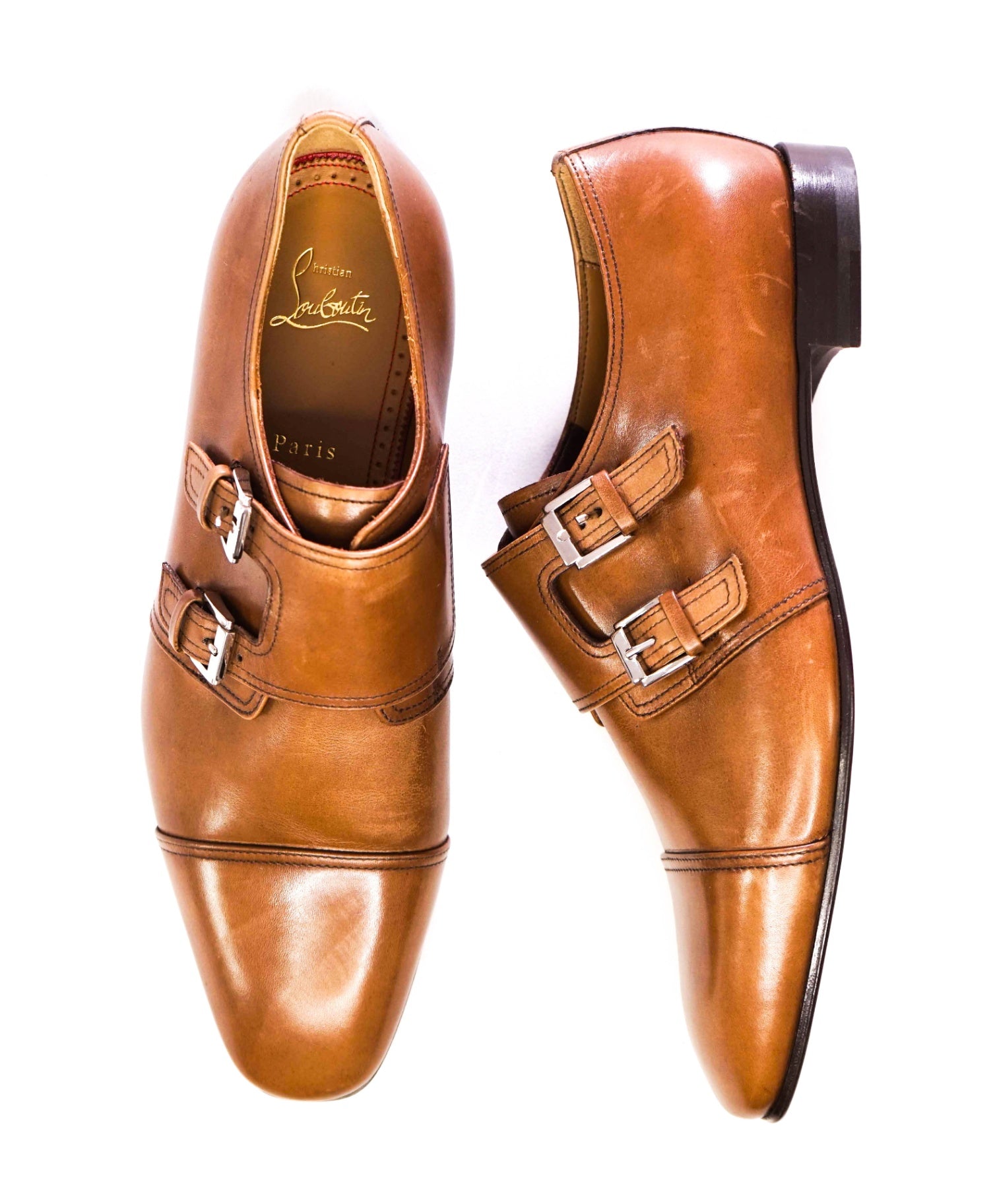 $1,150 CHRISTIAN LOUBOUTIN - *MORTIMER* Black Double Monk Loafers - 9.5 US (42.5EU)