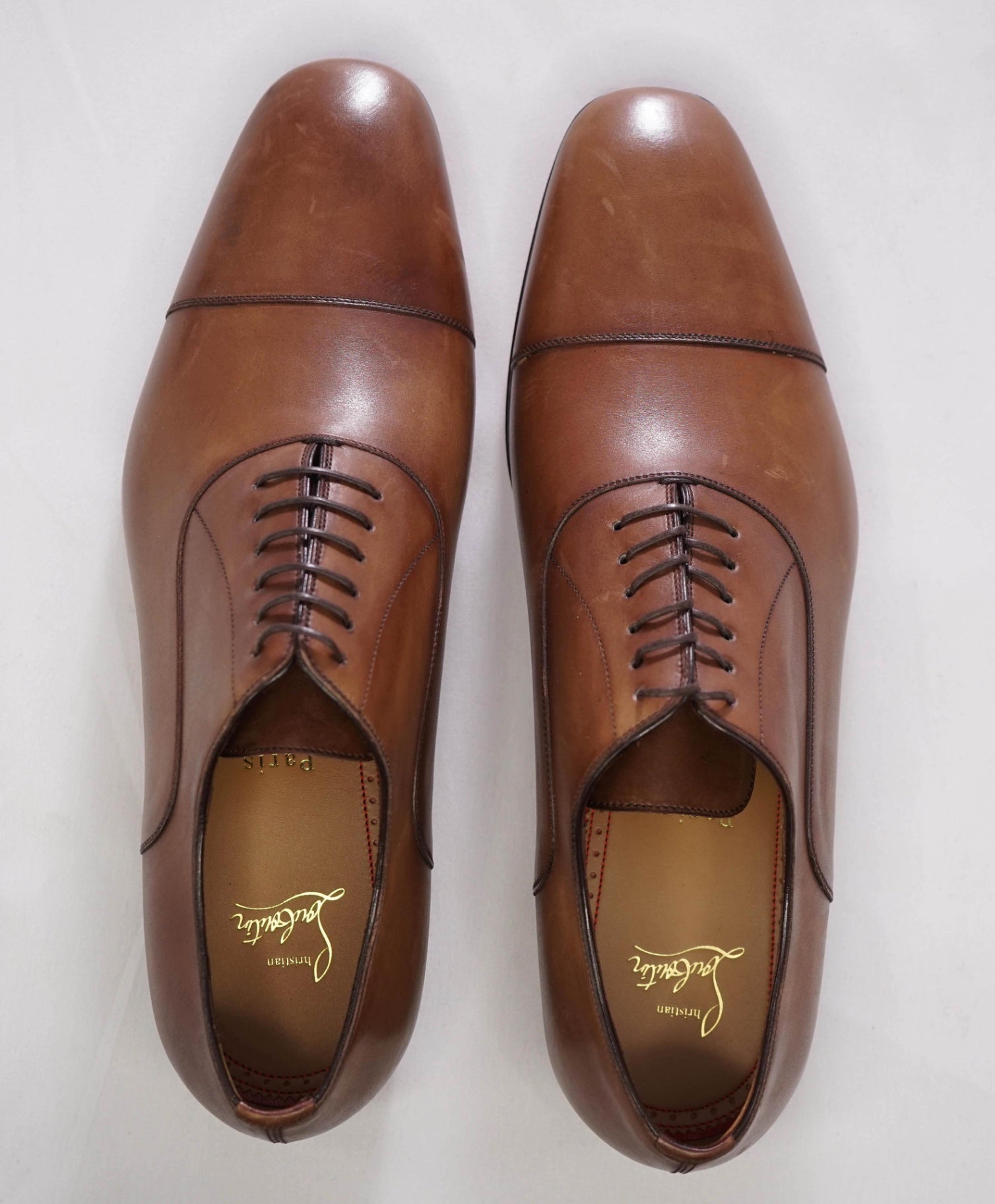 $1,050 CHRISTIAN LOUBOUTIN - *GREGGO* Brown Oxfords - 10 US (43EU)