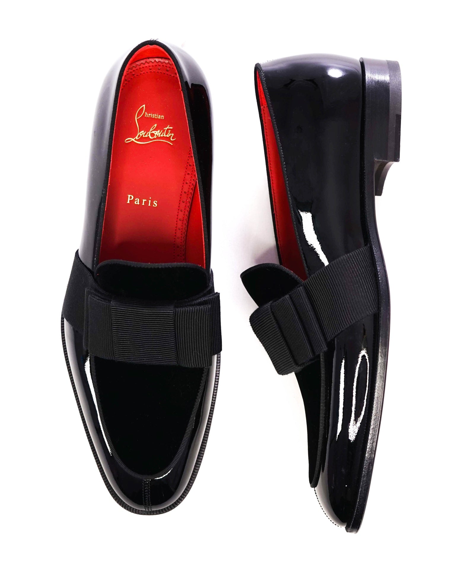 $1,200 Christain Louboutin "STYLEETO" Black Bow Loafer 9.5US (42.5)