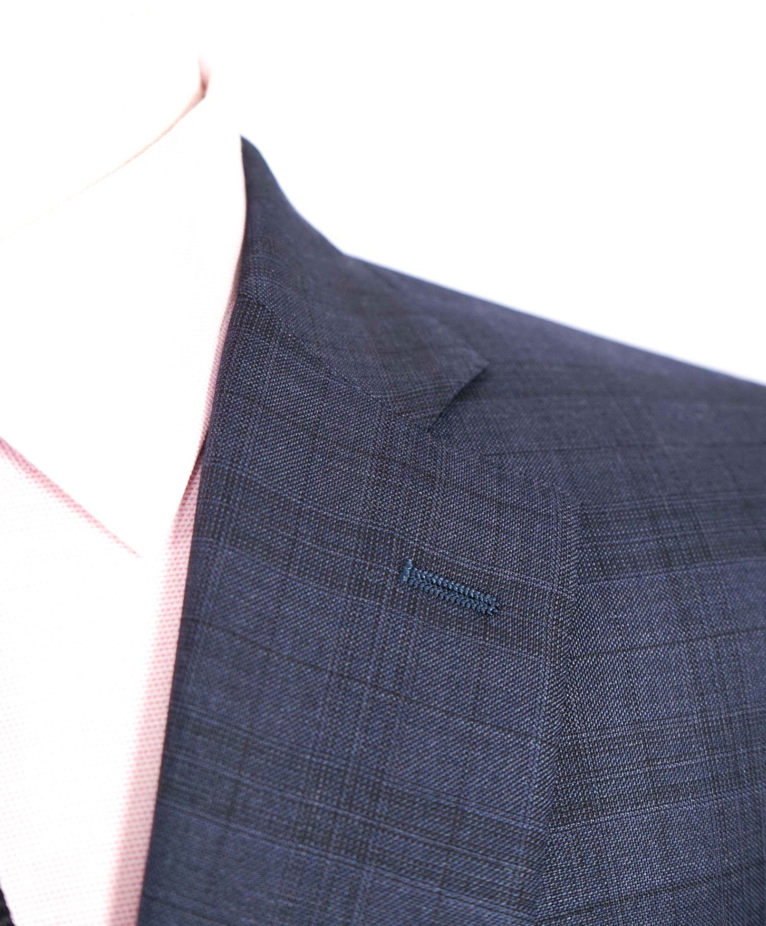 $4,500 ISAIA Navy Plaid Check Wool 2-Piece Suit 42R