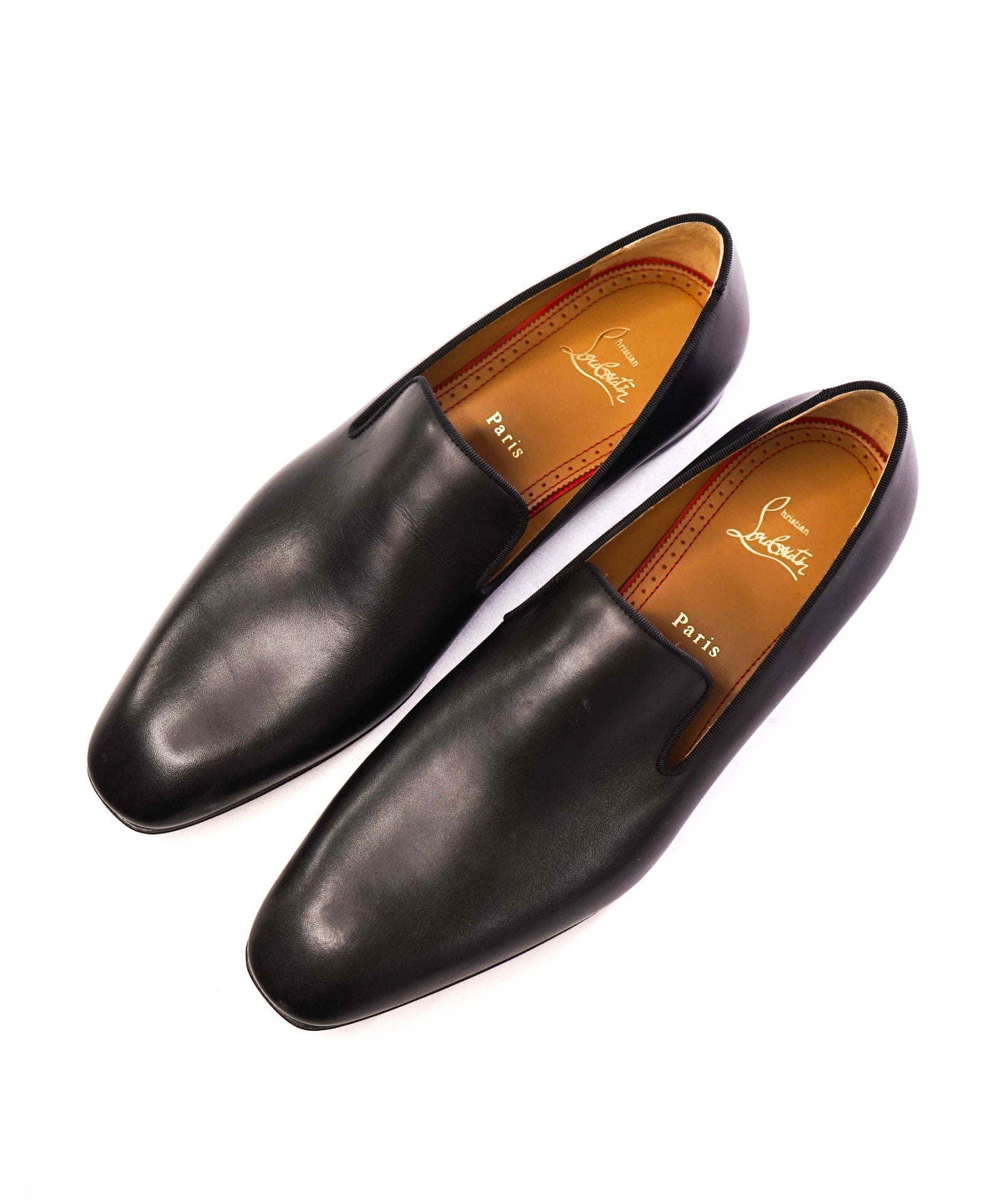 $1,050 CHRISTIAN LOUBOUTIN - * Dandelion* Black Leather Loafers - 9.5 US (42.5)