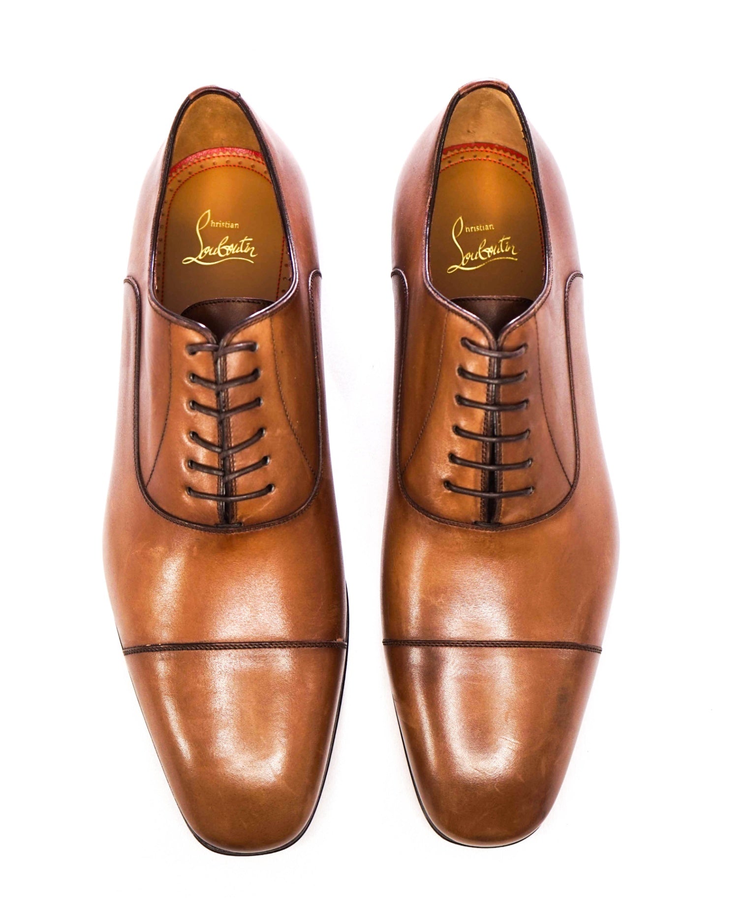$1,050 CHRISTIAN LOUBOUTIN - *GREGGO* Brown Oxfords - 10 US (43EU)