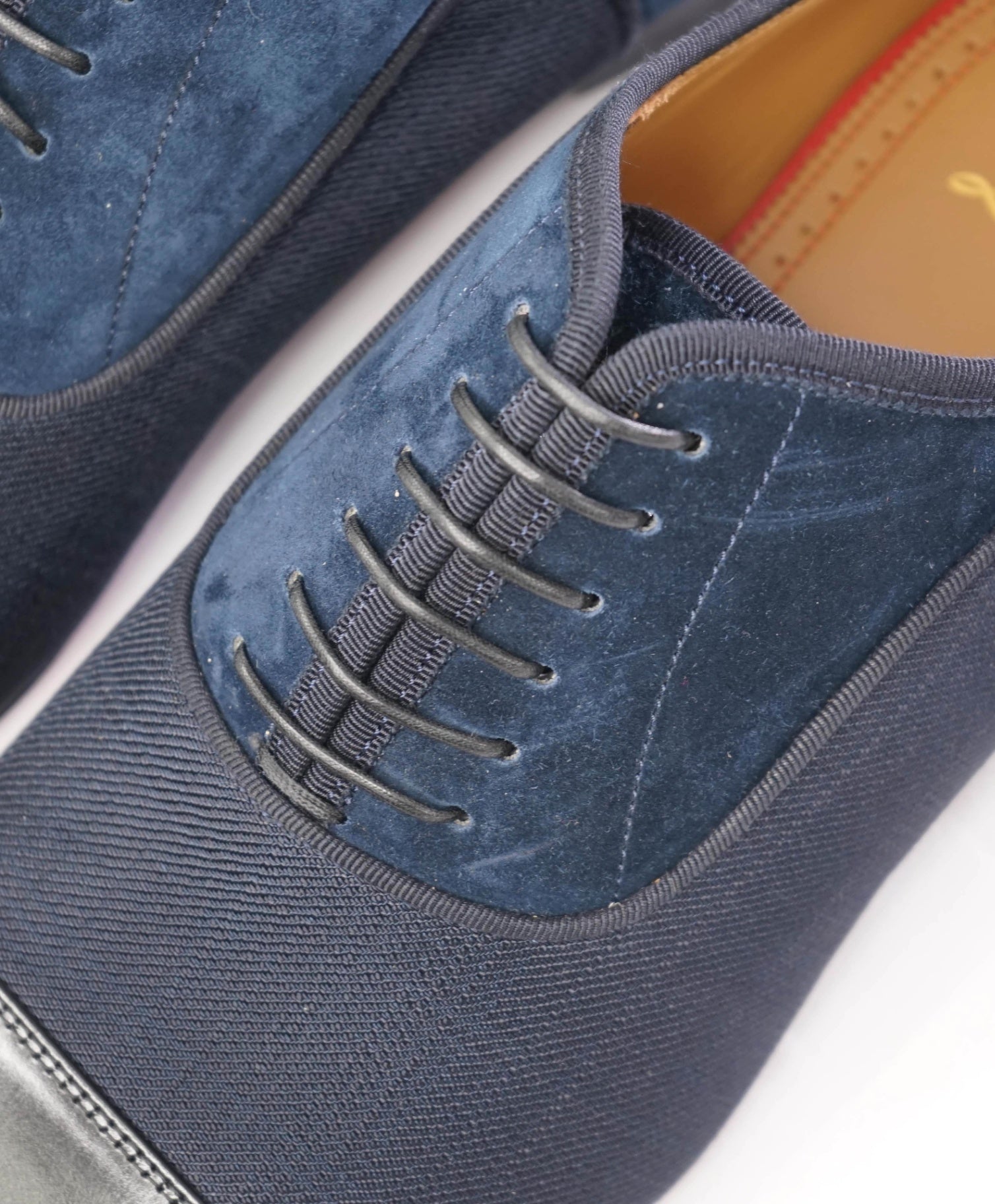 $1,050 CHRISTIAN LOUBOUTIN - *GREGGO* Suede Navy Blue Oxfords - 11 US (44EU)