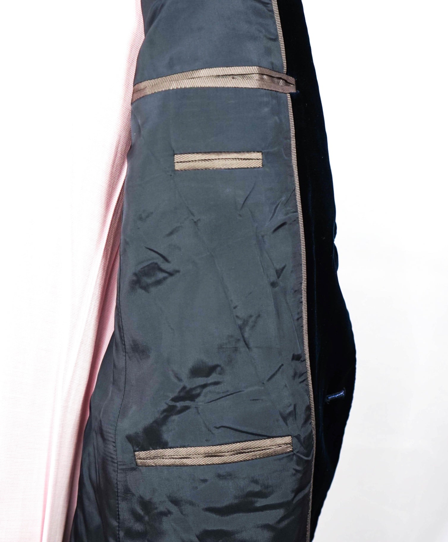 $2,995 GIORGIO ARMANI - Navy Velvet "SOFT" Blazer - 36R (46EU)