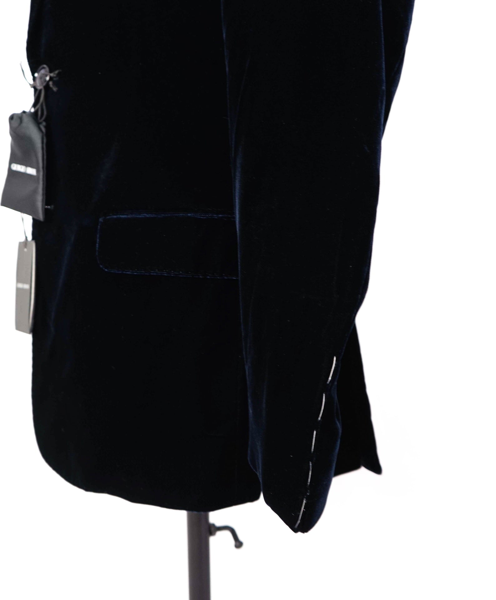 $2,995 GIORGIO ARMANI - Navy Velvet "SOFT" Blazer - 36R (46EU)