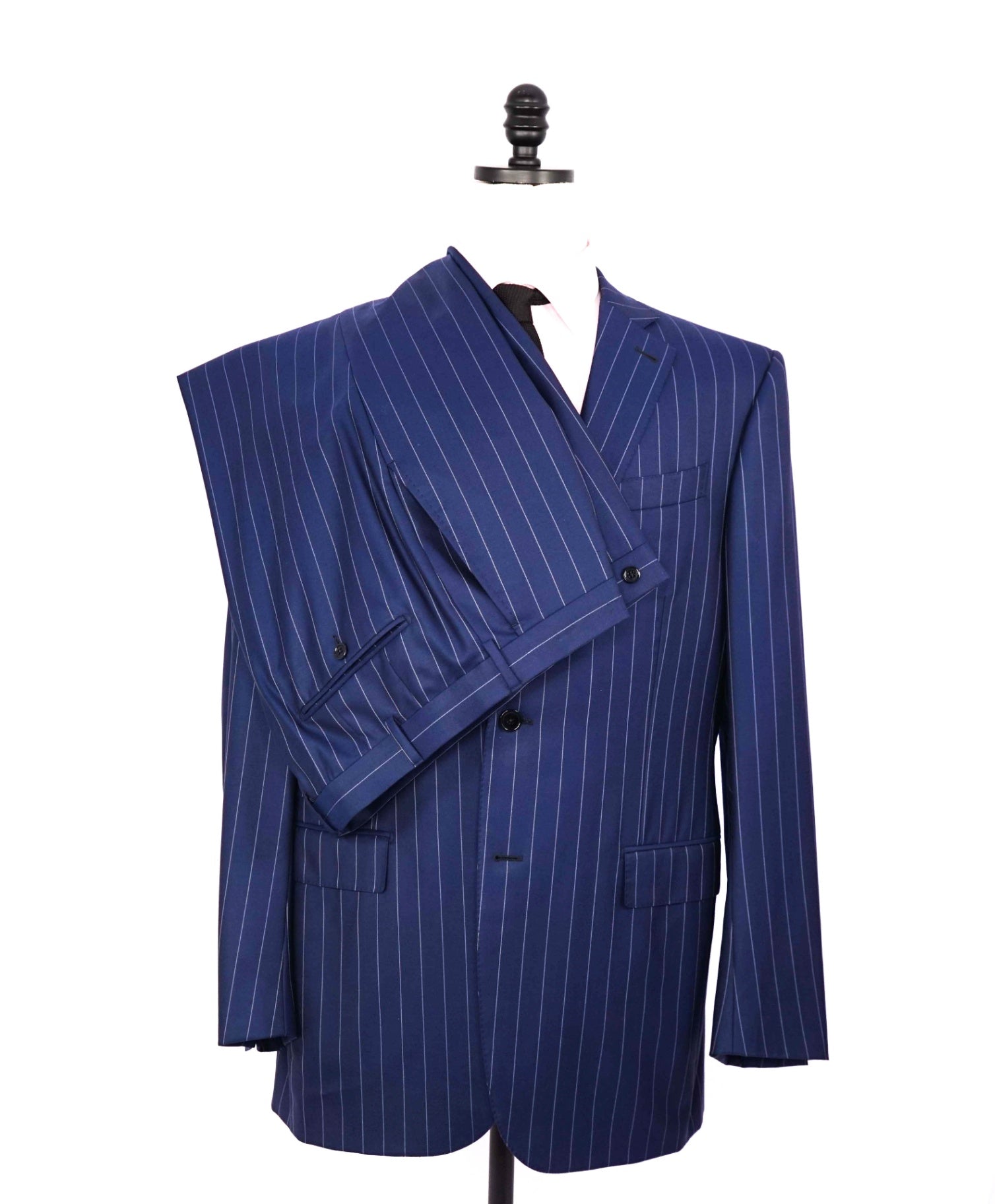 $3,995 Ermenegildo Zegna "15 MILMIL 15" Navy Pinstripe Suit 44L