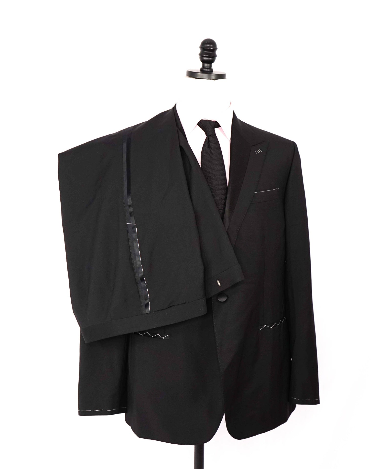$6,270 BRIONI - *CELEB FAVORITE* Hand Made Black Peak Lapel Tuxedo - 44R