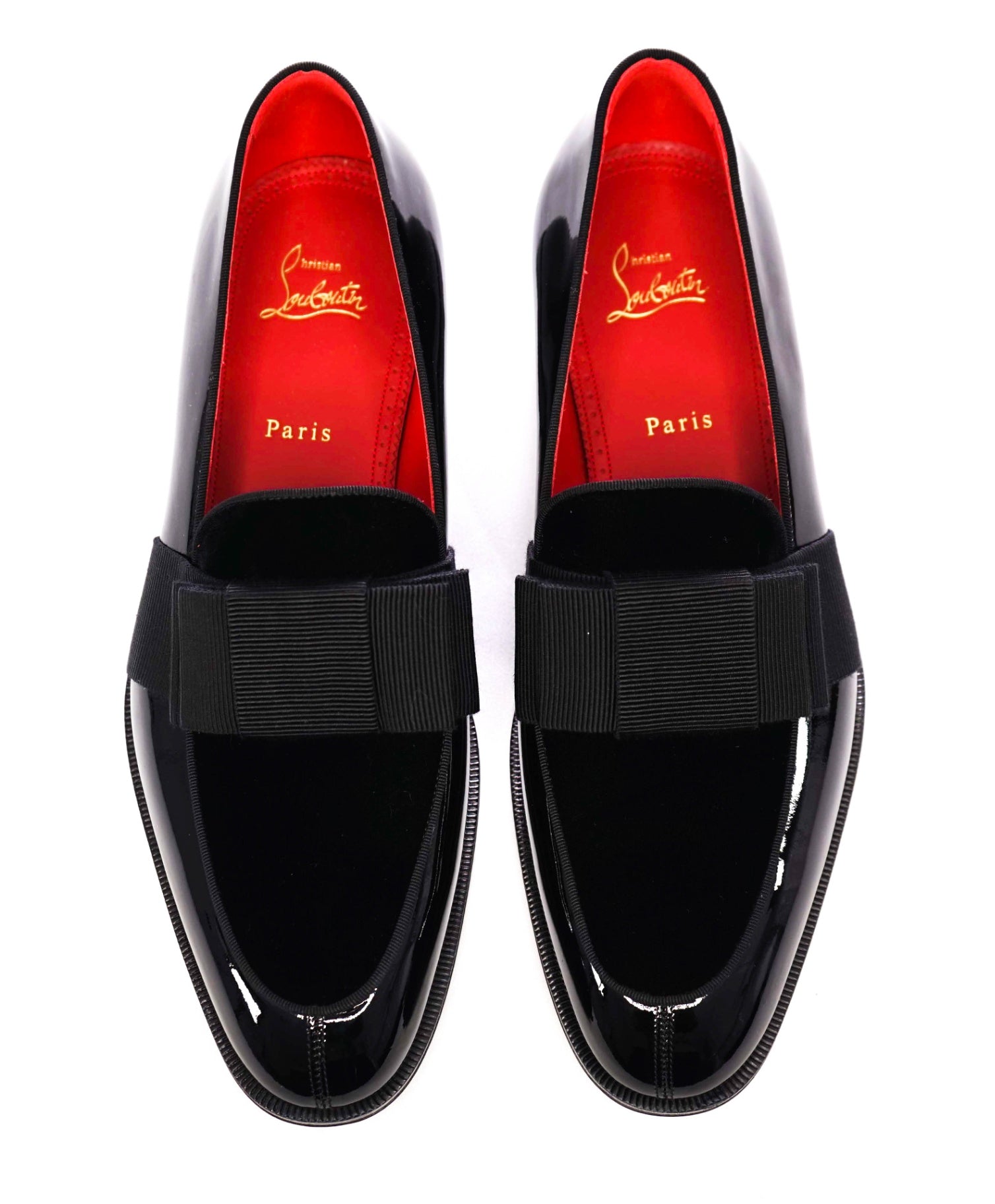 $1,200 Christain Louboutin "STYLEETO" Black Bow Loafer 9.5US (42.5)