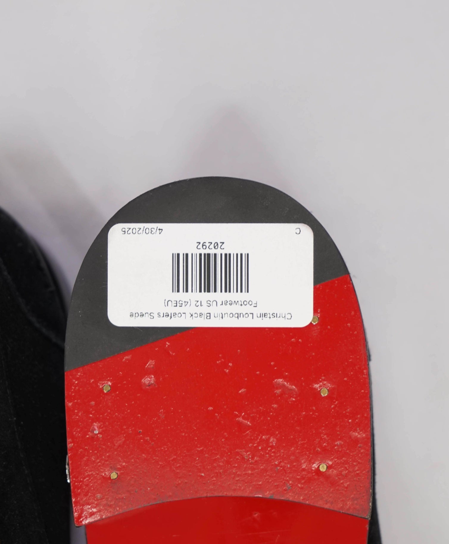 $1,145 CHRISTIAN LOUBOUTIN - *PENNY* Black Suede Loafers - 12 US (45EU)