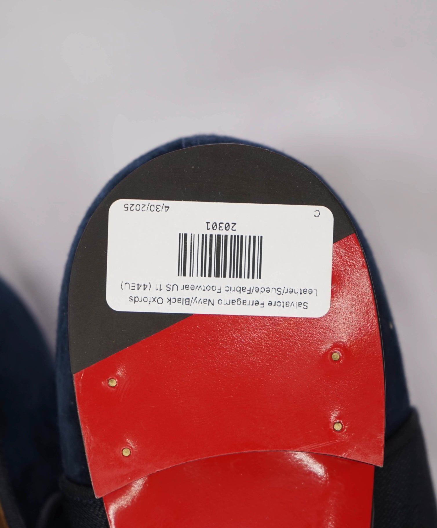 $1,050 CHRISTIAN LOUBOUTIN - *GREGGO* Suede Navy Blue Oxfords - 11 US (44EU)