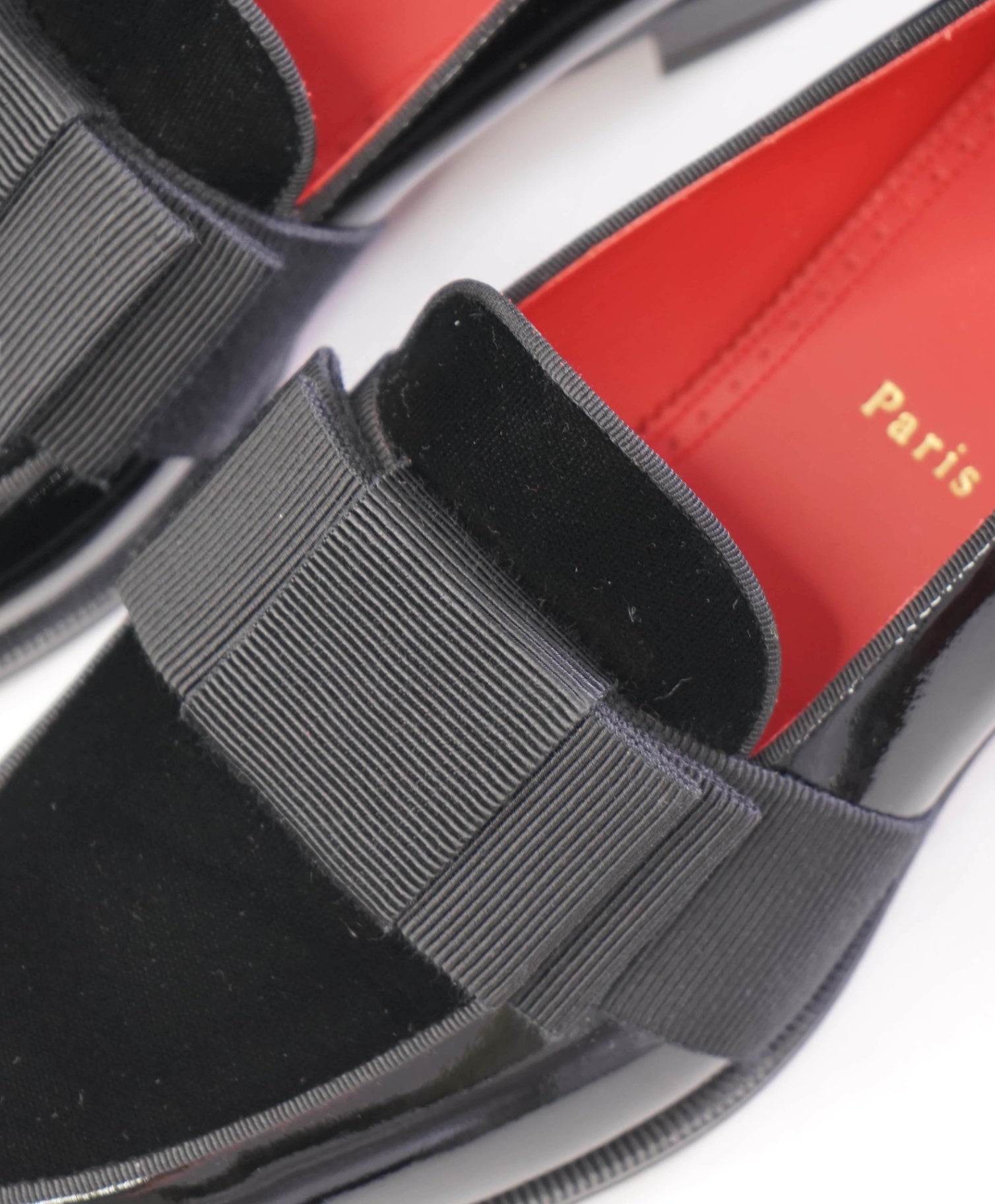 $1,200 Christain Louboutin "STYLEETO" Black Bow Loafer 9.5US (42.5)