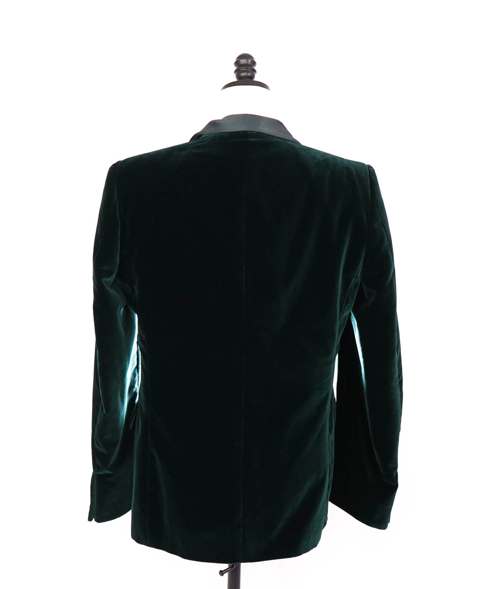 $3,300 Yves SAINT LAURENT Green Shawl Collar Velvet Jacket Blazer 42R