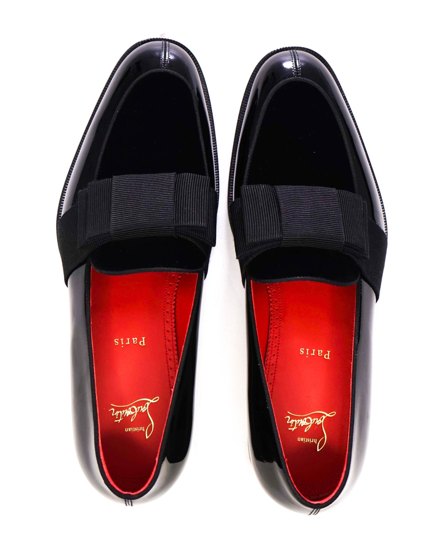 $1,200 Christain Louboutin "STYLEETO" Black Bow Loafer 9.5US (42.5)