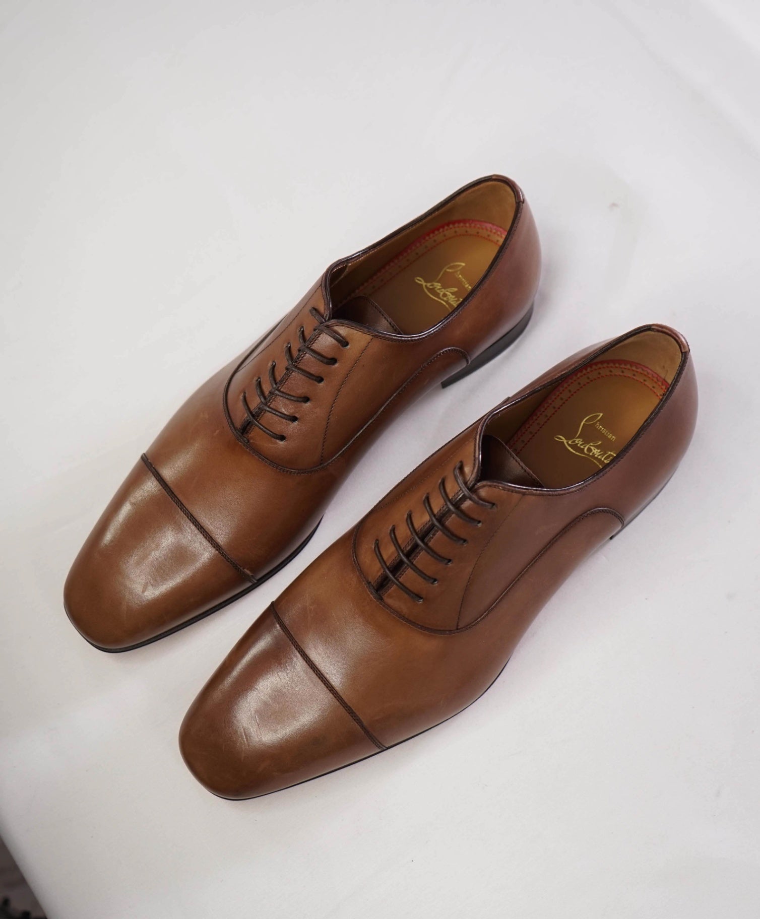 $1,050 CHRISTIAN LOUBOUTIN - *GREGGO* Brown Oxfords - 10 US (43EU)