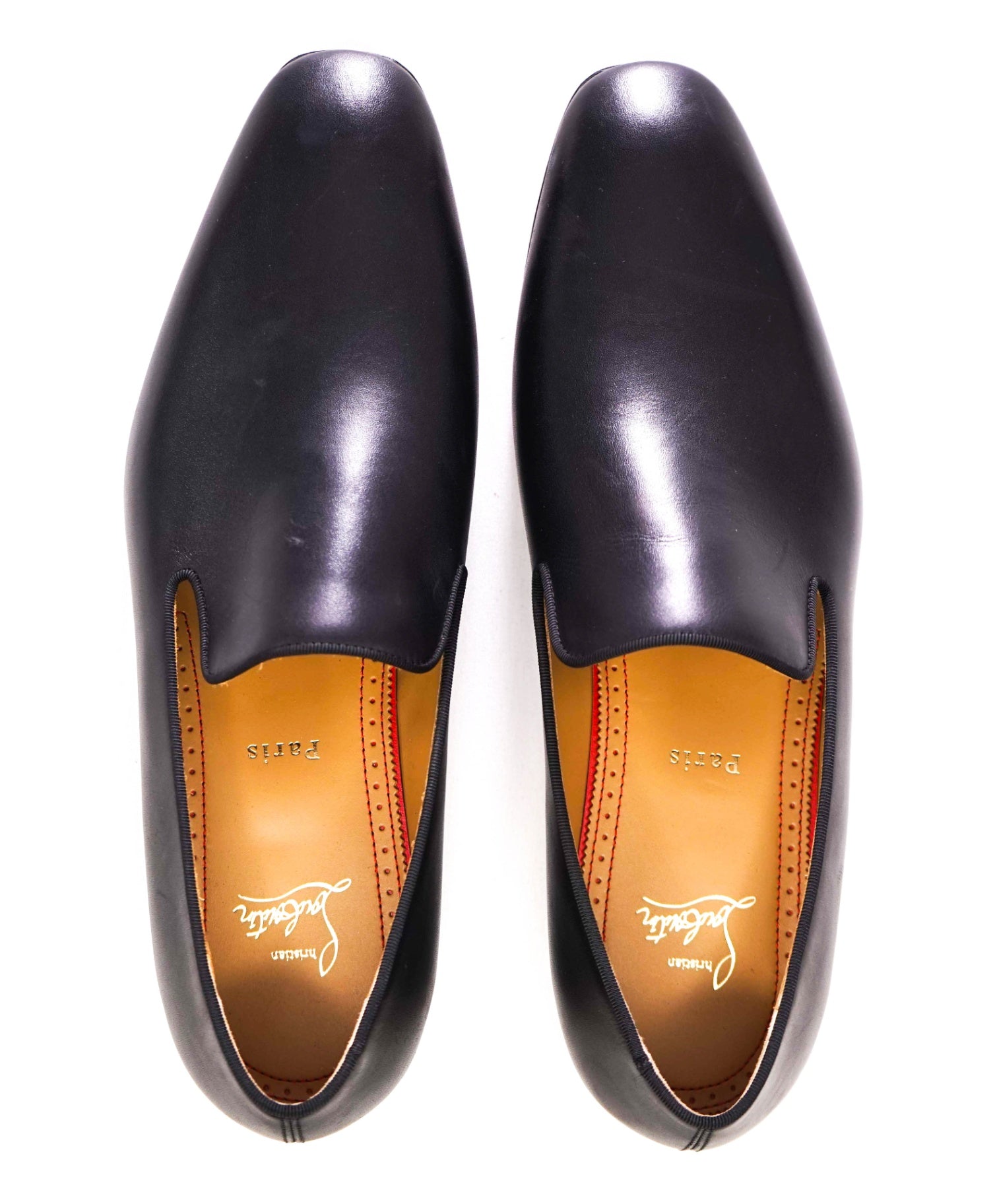 $1,050 CHRISTIAN LOUBOUTIN - * Dandelion* Black Leather Loafers - 9.5 US (42.5)