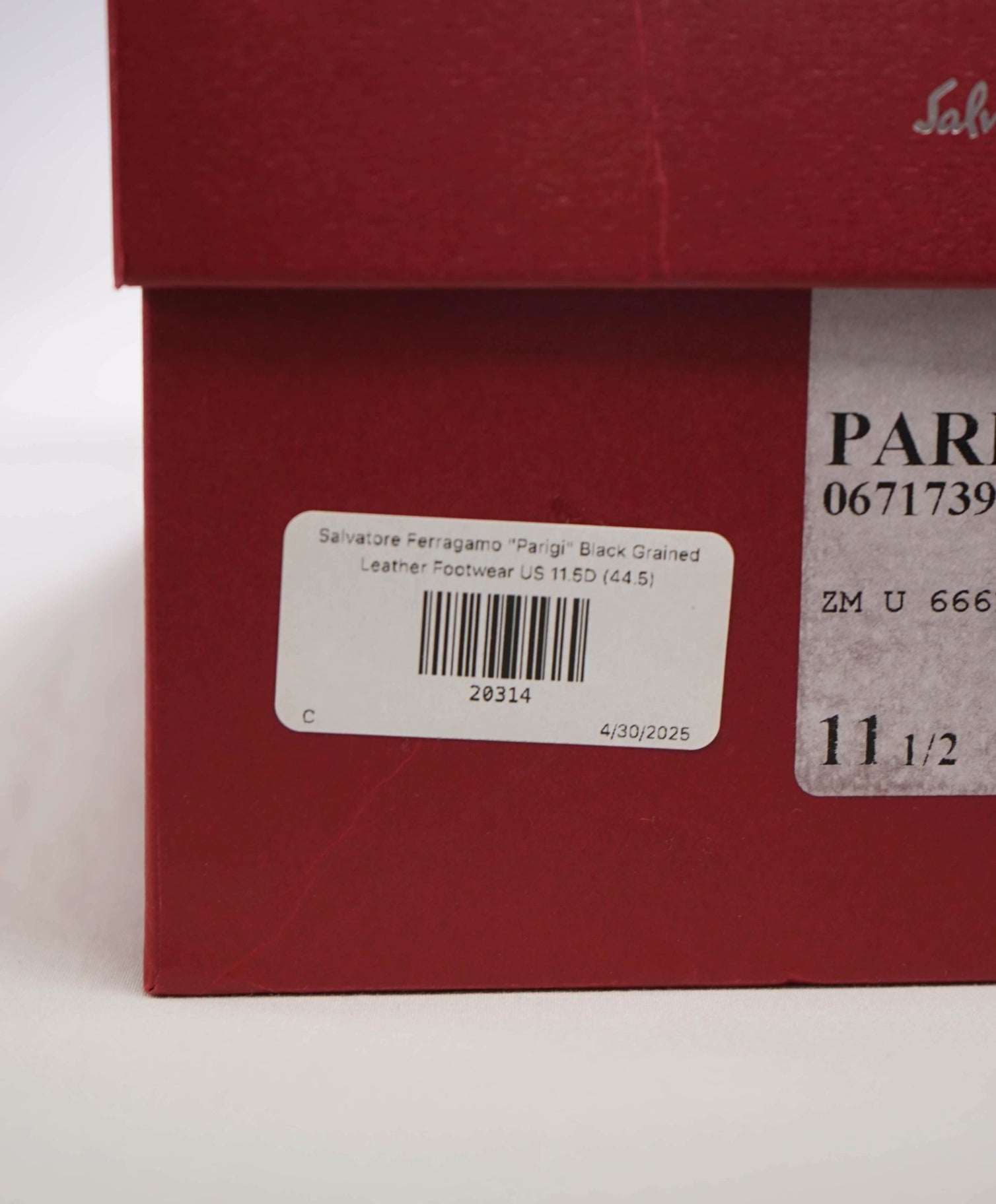 $800 Salvatore Ferragamo "PARIGI" Black Pebbled Leather Loafer 11.5D (44.5 EU)