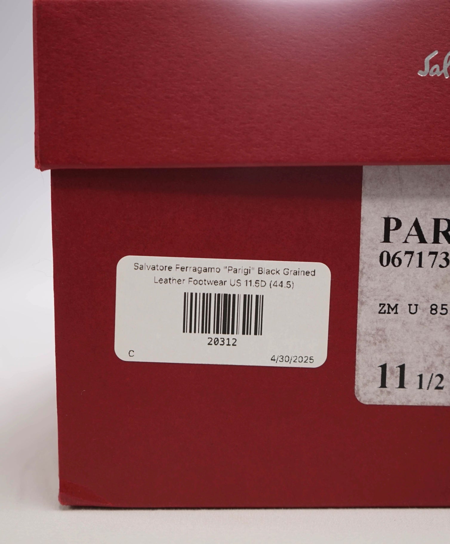 $800 Salvatore Ferragamo "PARIGI" Black Pebbled Leather Loafer 11.5D (44.5 EU)