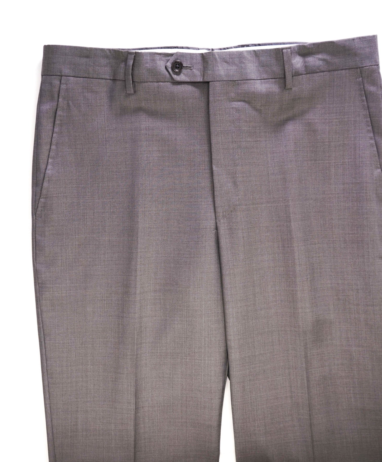 $400 Saks Fifth Avenue Solid Light Grey Wool/Silk Pants 36W