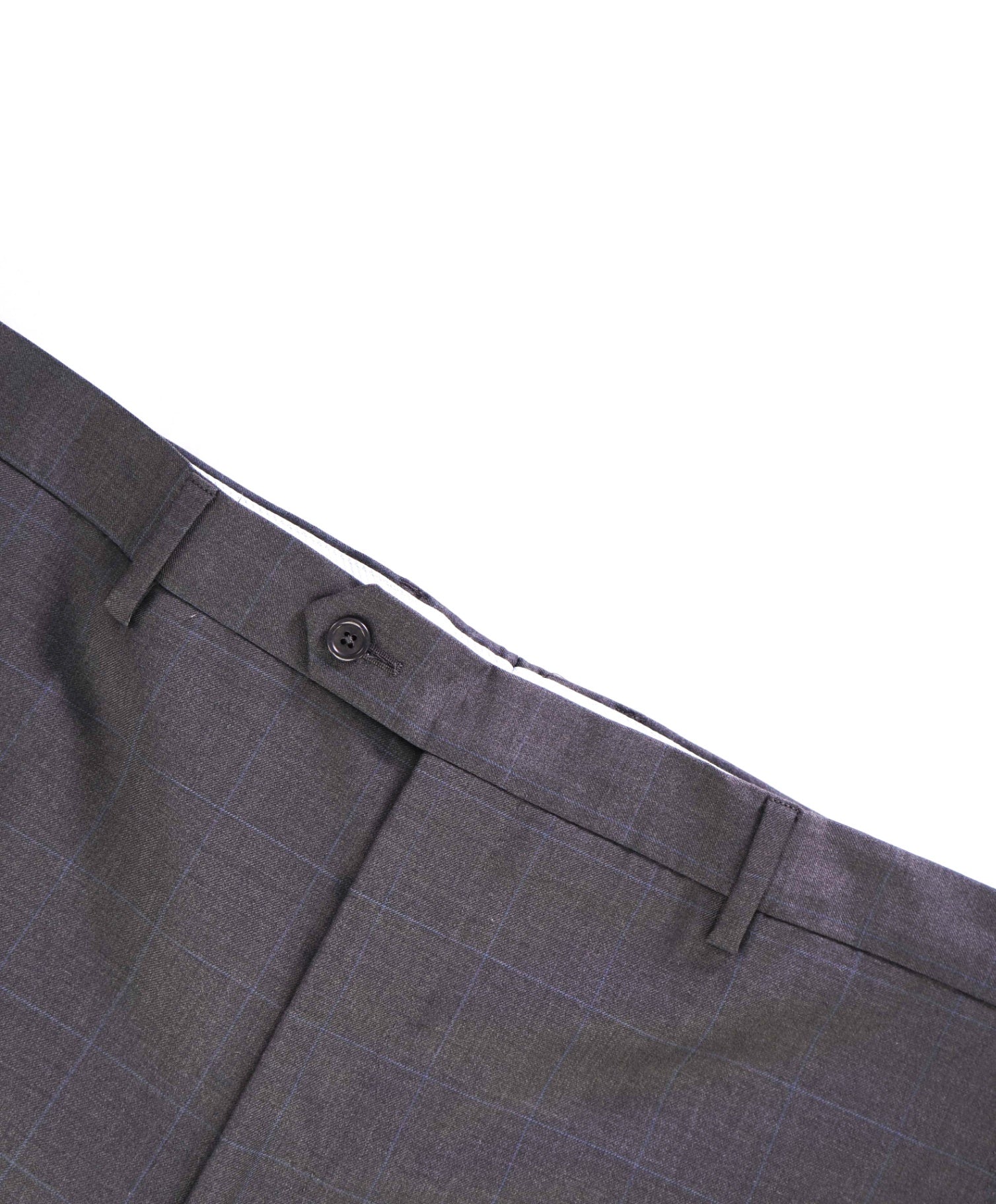 $400 Saks Fifth Avenue Charcoal Grey Window Pane Wool Pants 38W