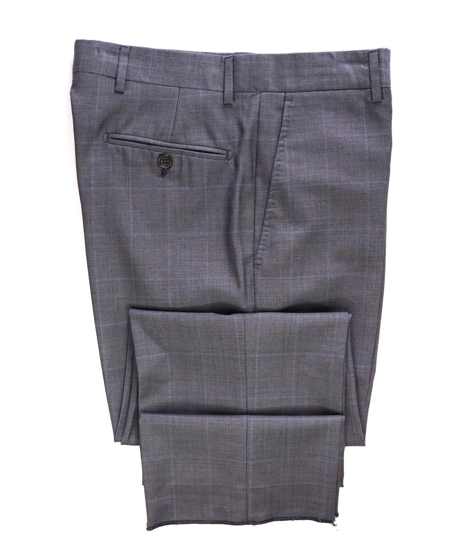 $400 Saks Fifth Avenue Grey Window Pane Wool/Silk Pants 32W