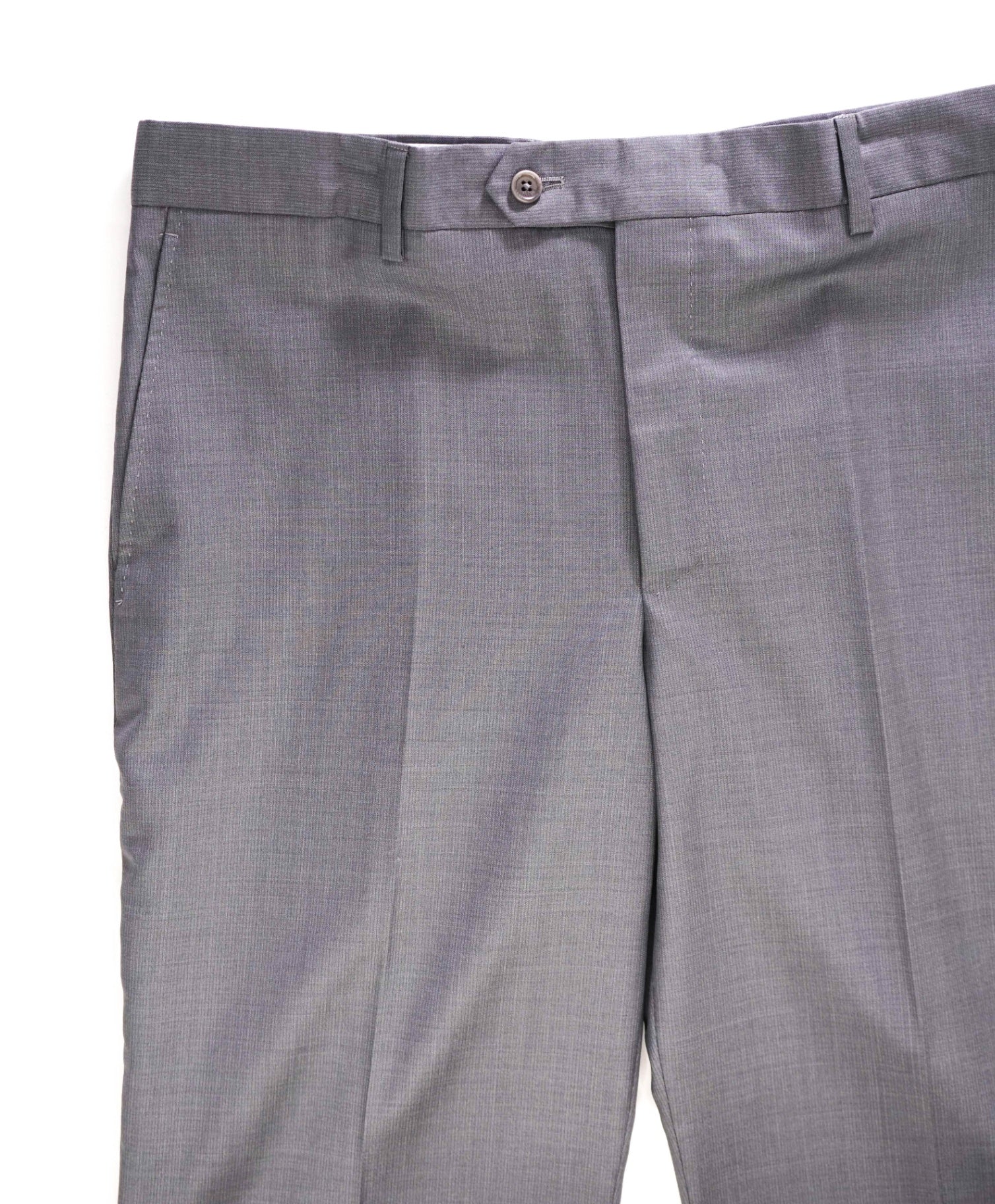 $400 Saks Fifth Avenue Solid Grey Wool/Silk Pants 36W