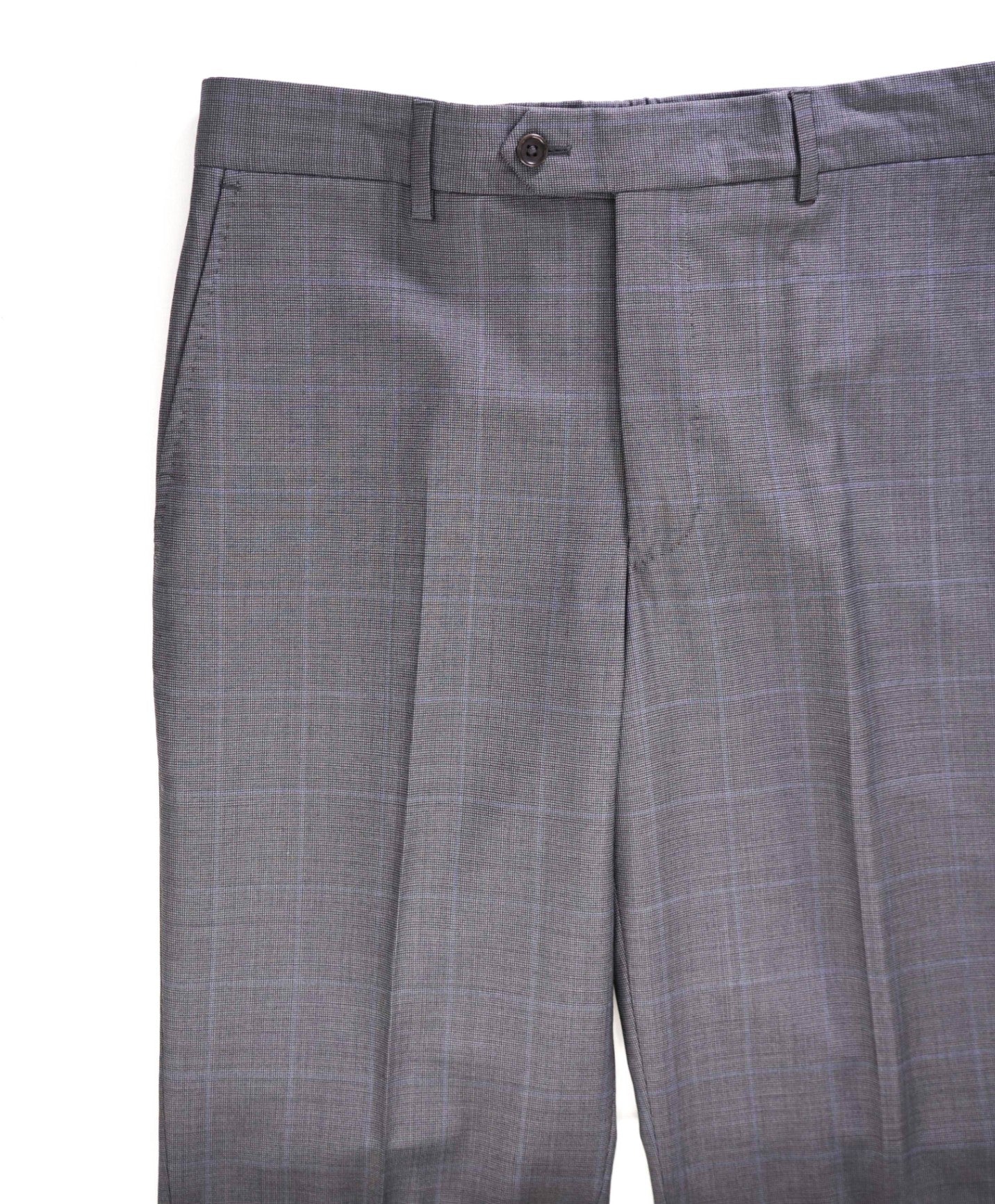 $400 Saks Fifth Avenue Grey Window Pane Wool/Silk Pants 32W