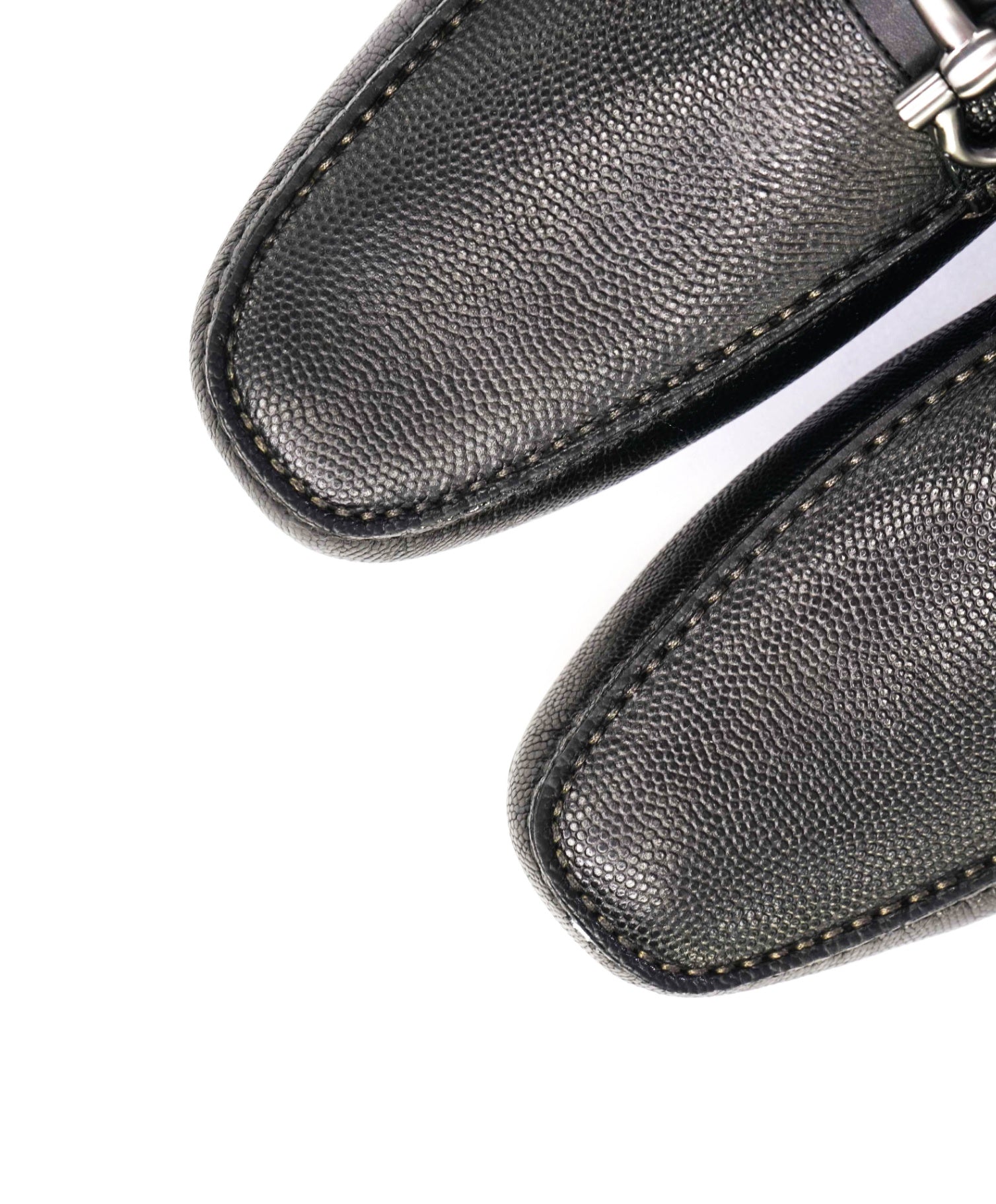 $800 Salvatore Ferragamo "PARIGI" Black Pebbled Leather Loafer 11 D (44 EU)