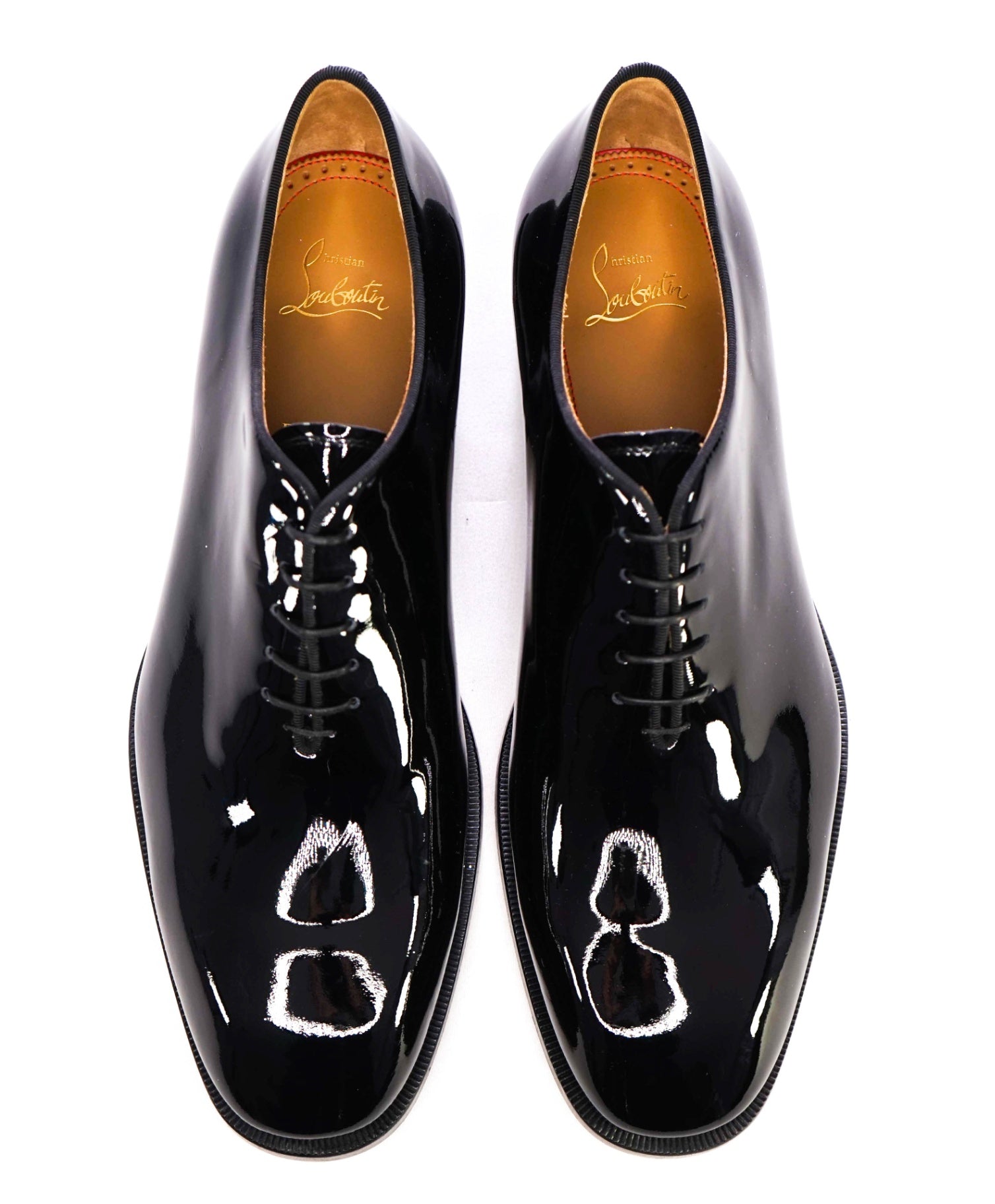 $1,145 CHRISTIAN LOUBOUTIN - *CORTEO* Black Patent Leather Oxfords - 9.5 US (42.5EU)
