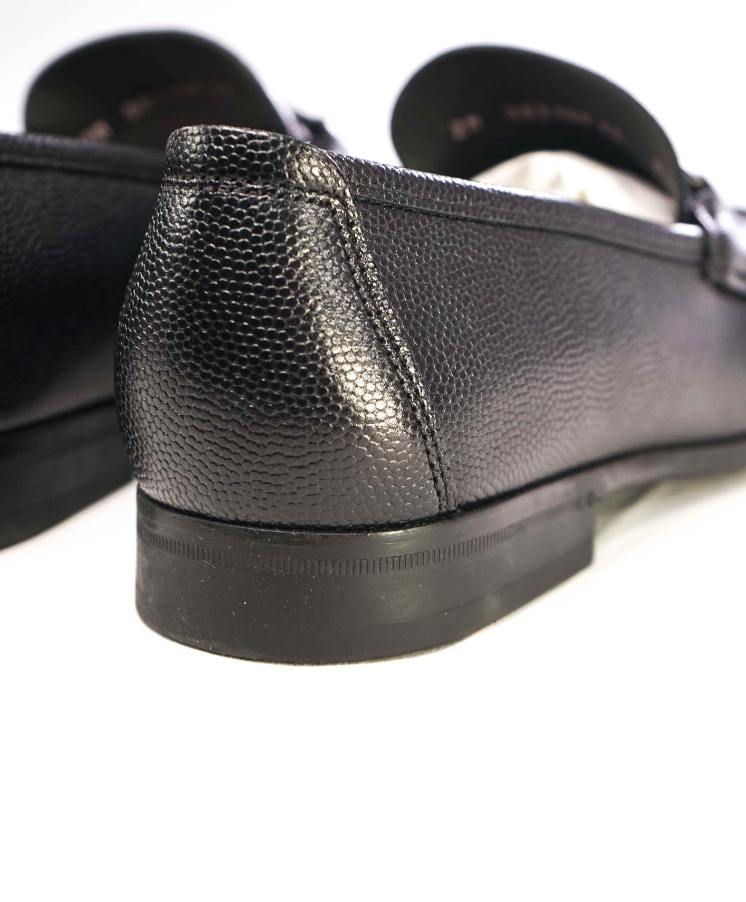 $850 Salvatore Ferragamo "REGAL" Black Leather Loafers 9.5