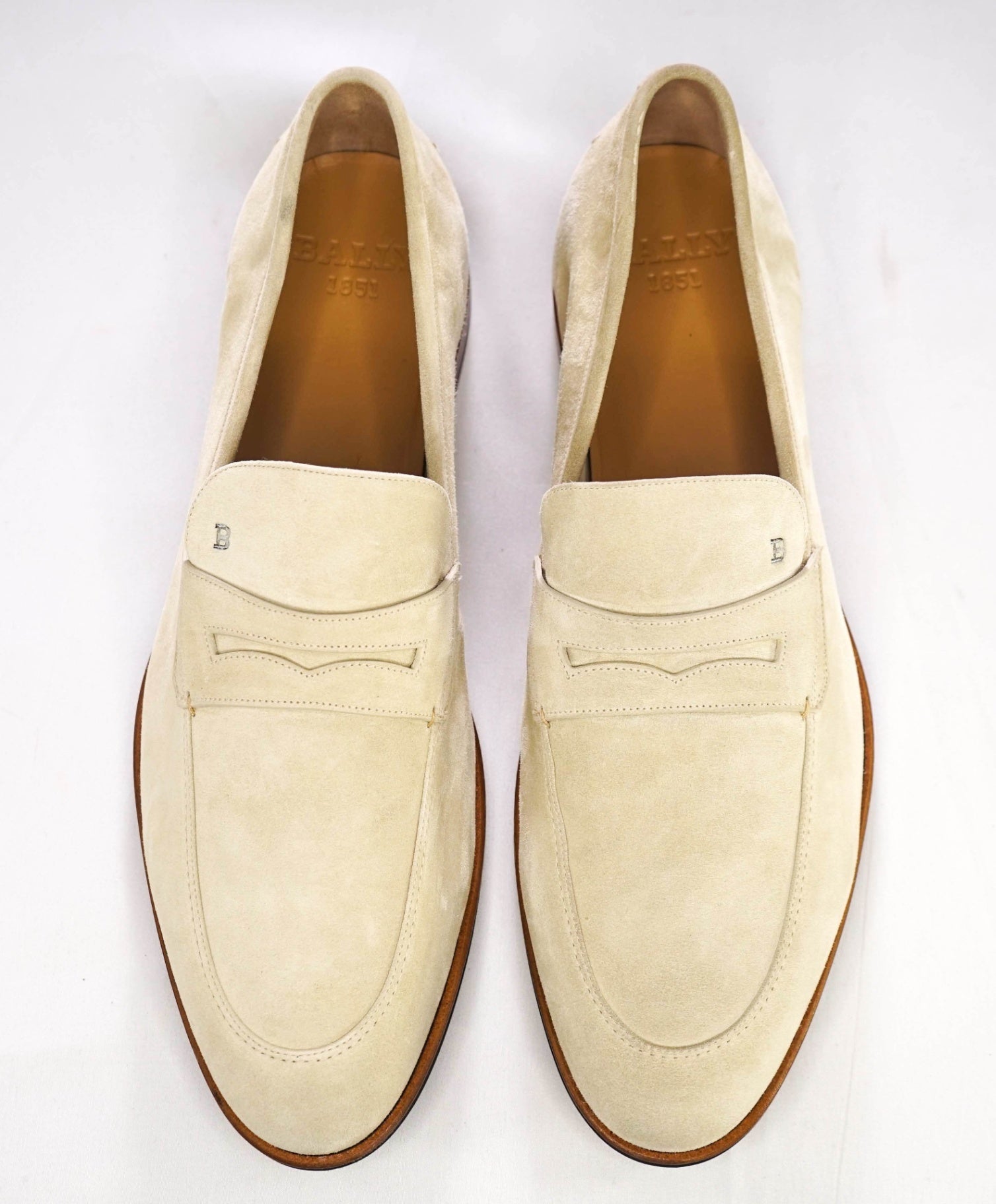 $650 Bally "WEBB" Stone Grey Summer Loafers Suede US 11 (UK10)