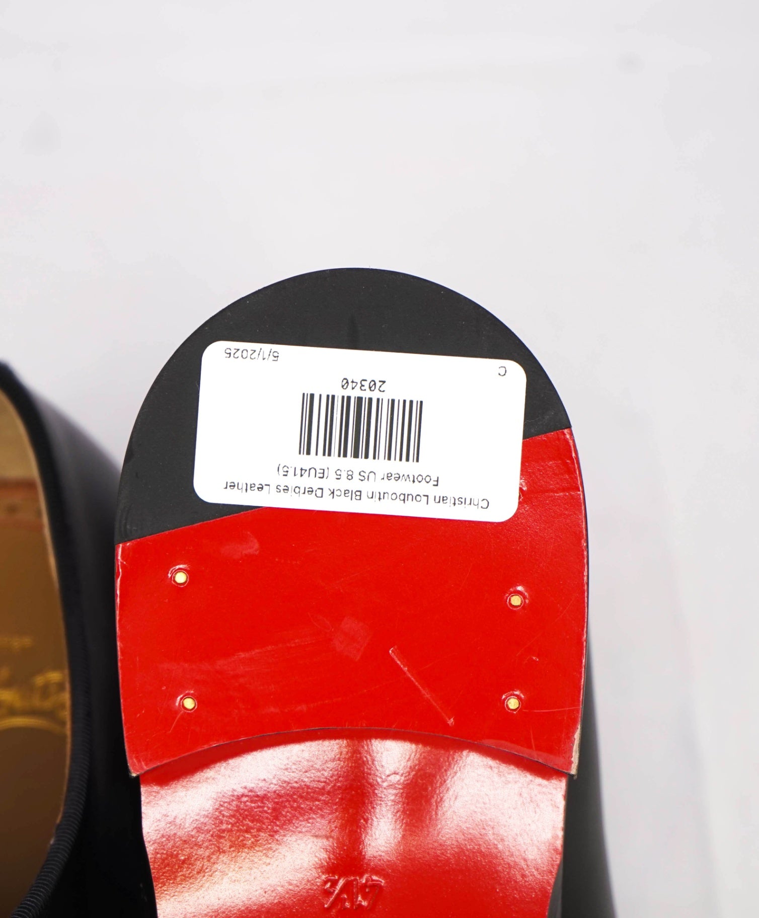 $1,250 Christian Louboutin Paris Solid Black Leather Oxfords US 8.5 (41.5EU)