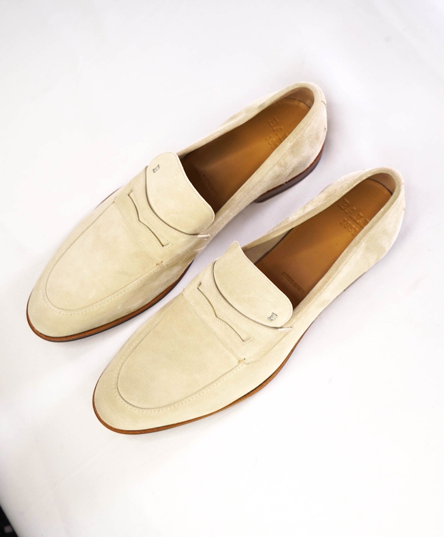 $650 Bally "WEBB" Stone Grey Summer Loafers Suede US 11 (UK10)