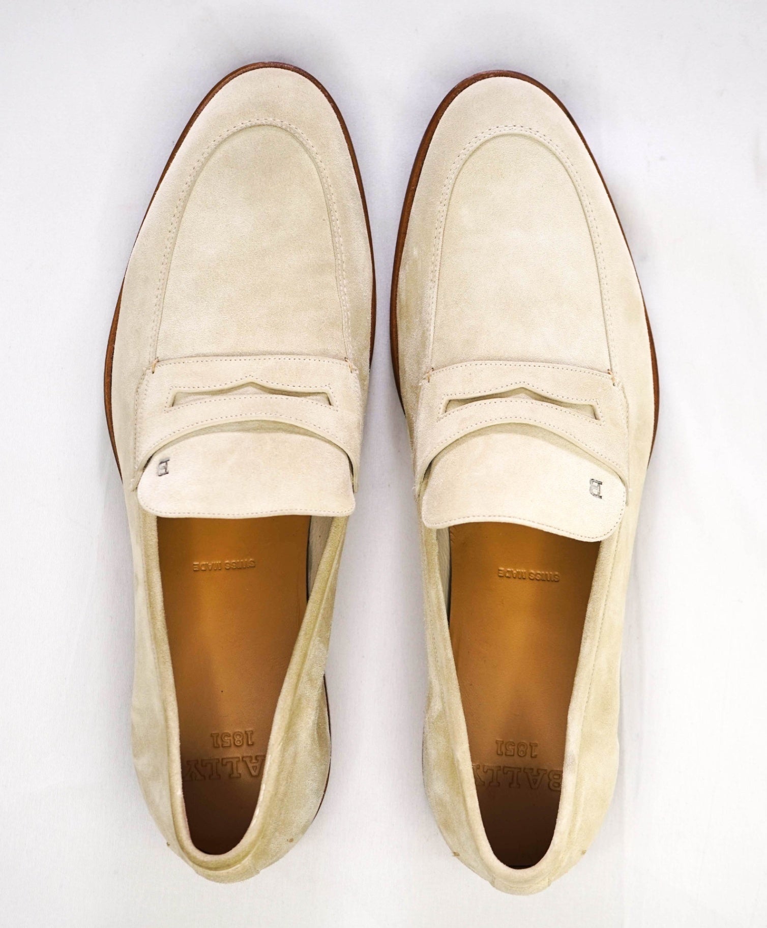 $650 Bally "WEBB" Stone Grey Summer Loafers Suede US 11 (UK10)