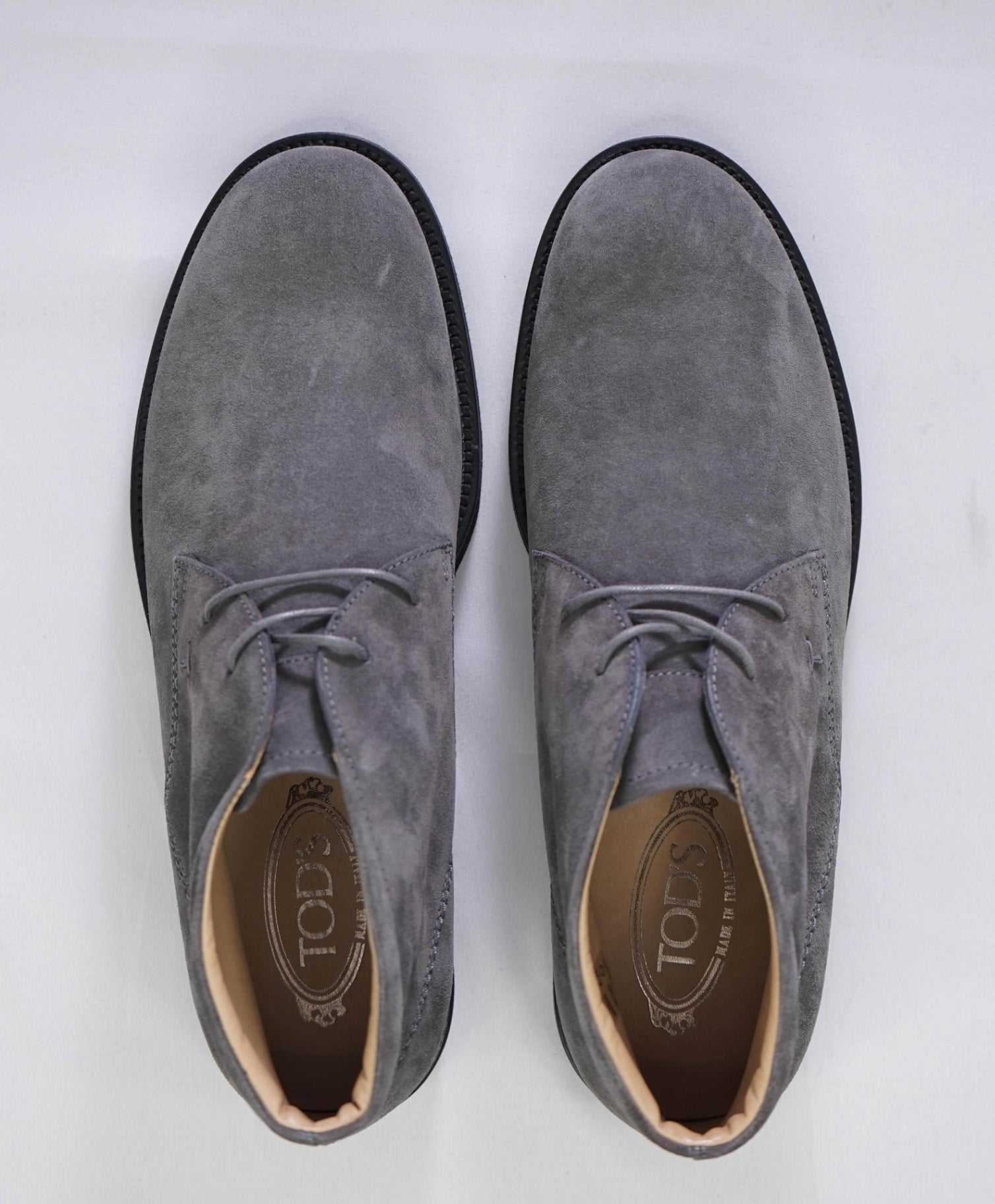 $700 Tod's Solid Grey Suede Chukka Boots Footwear 9 US (8UK)