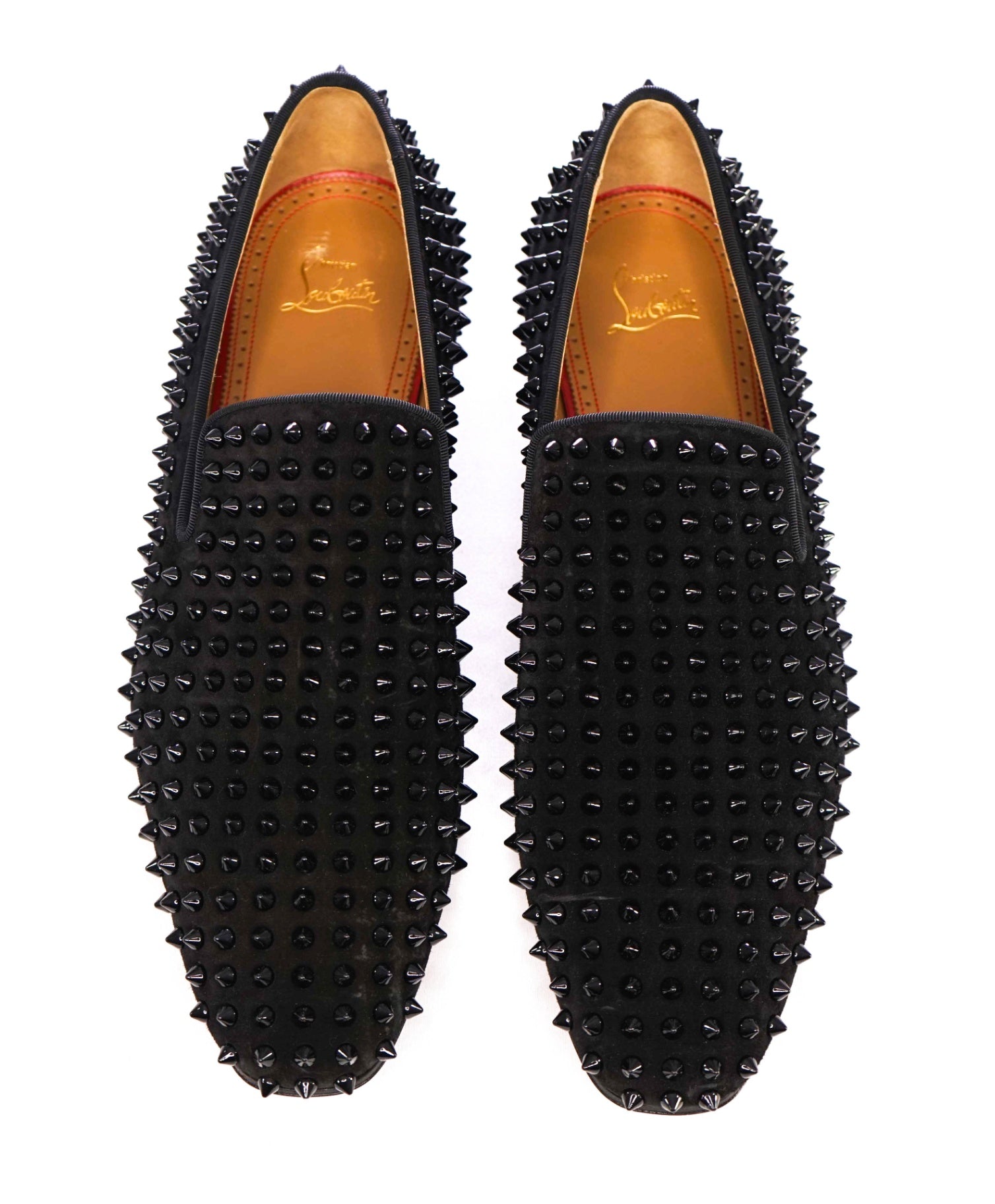 $1,395 Christian Louboutin Black Dandelion Spikes Loafers US 11 (44EU)
