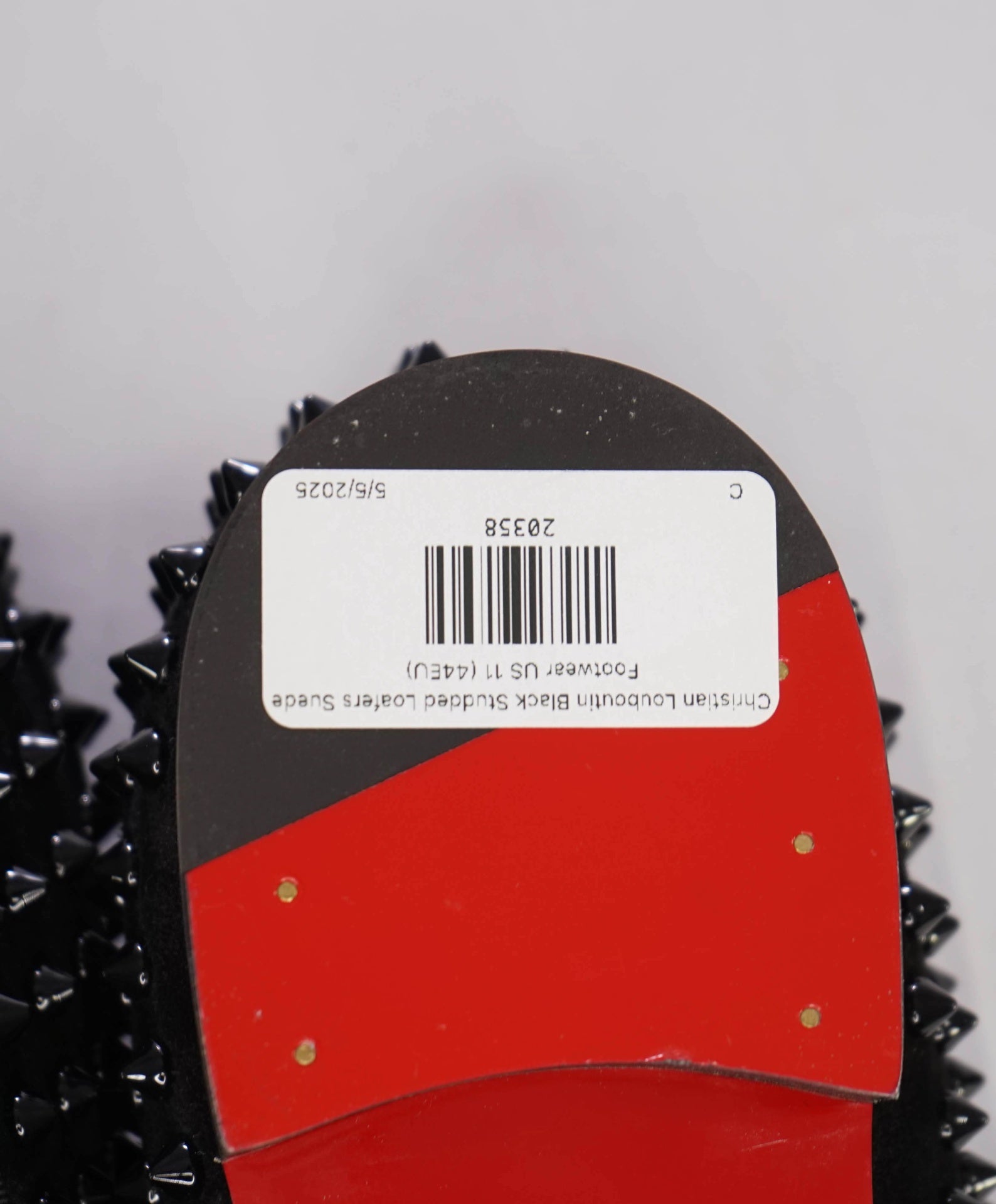 $1,395 Christian Louboutin Black Dandelion Spikes Loafers US 11 (44EU)