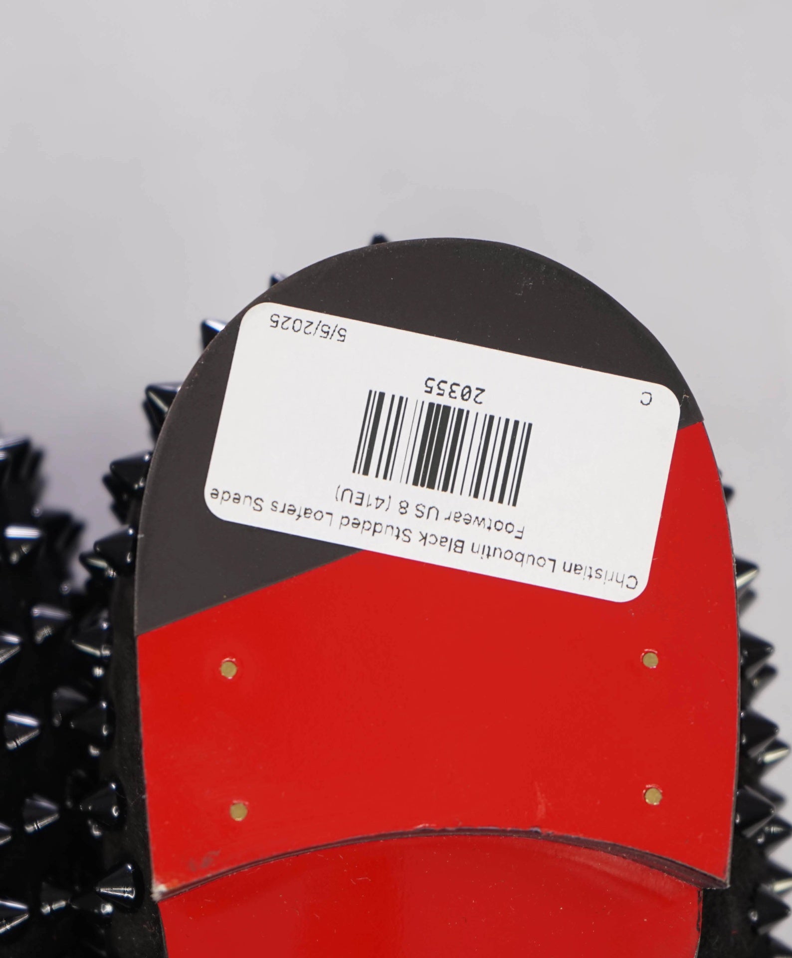 $1,395 Christian Louboutin Black Dandelion Spikes Loafers US 8 (41EU)