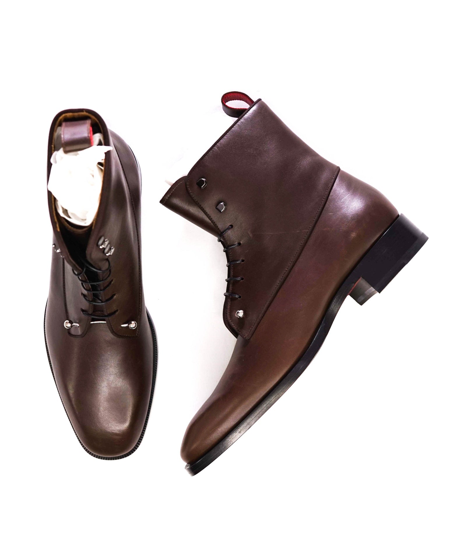 $1,445 Christian Louboutin "Chambeli" Brown Boots Leather 10 US (43EU)