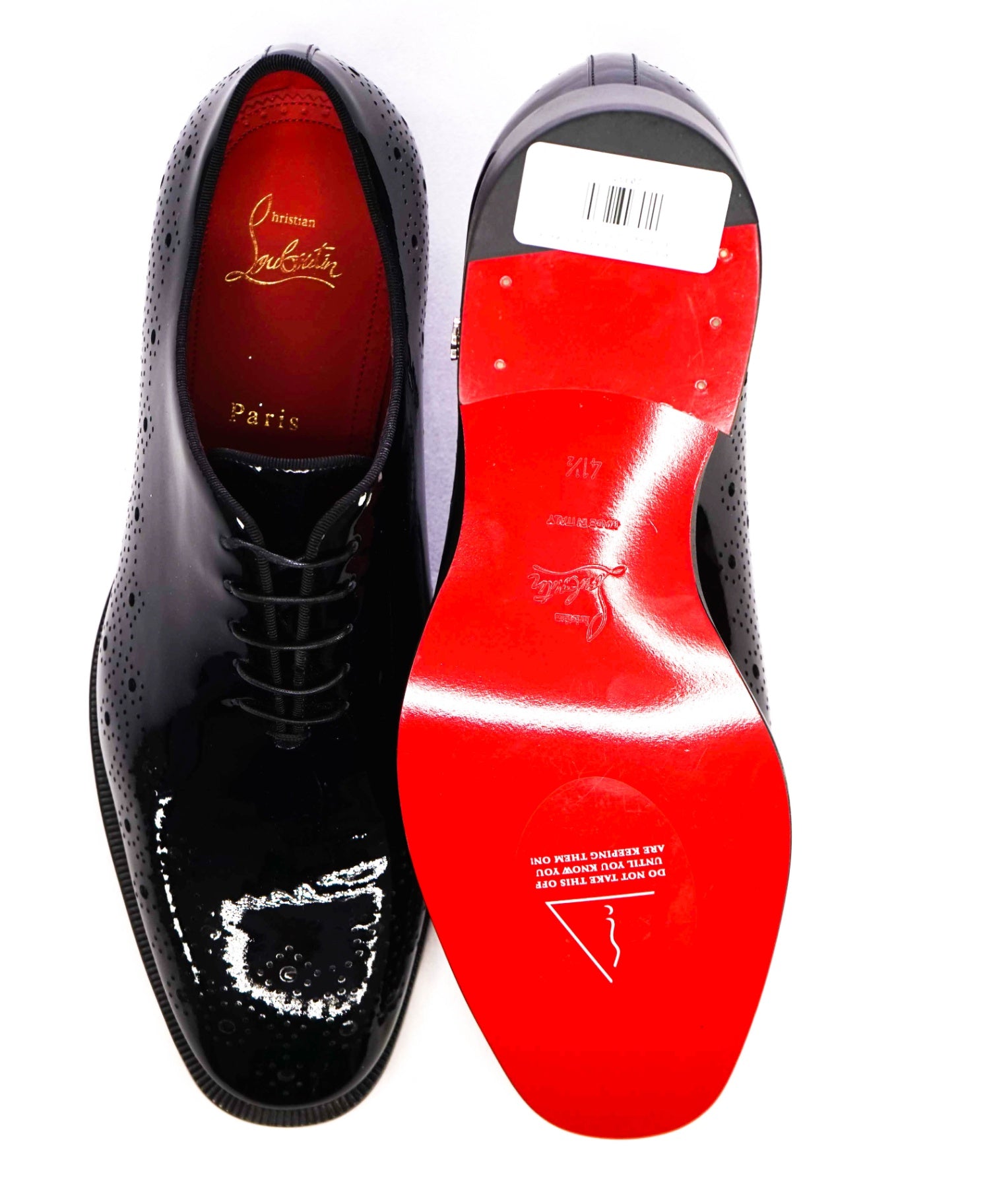 $1,200 CHRISTIAN LOUBOUTIN - *CORTEOBELLO* Patent Brogue Oxfords 8.5 US (EU41.5)