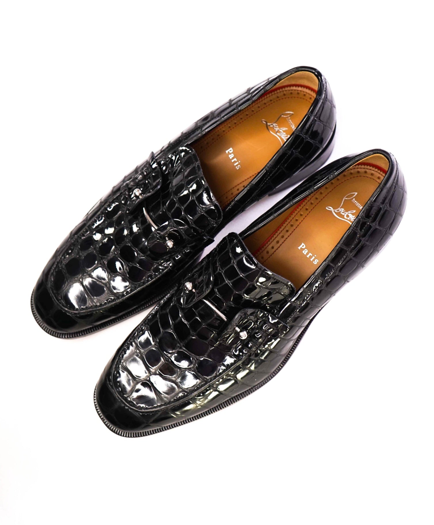$1,250 Christian Louboutin "Chambelimoc" Crocodile Loafer US 10.5 (43.5EU)
