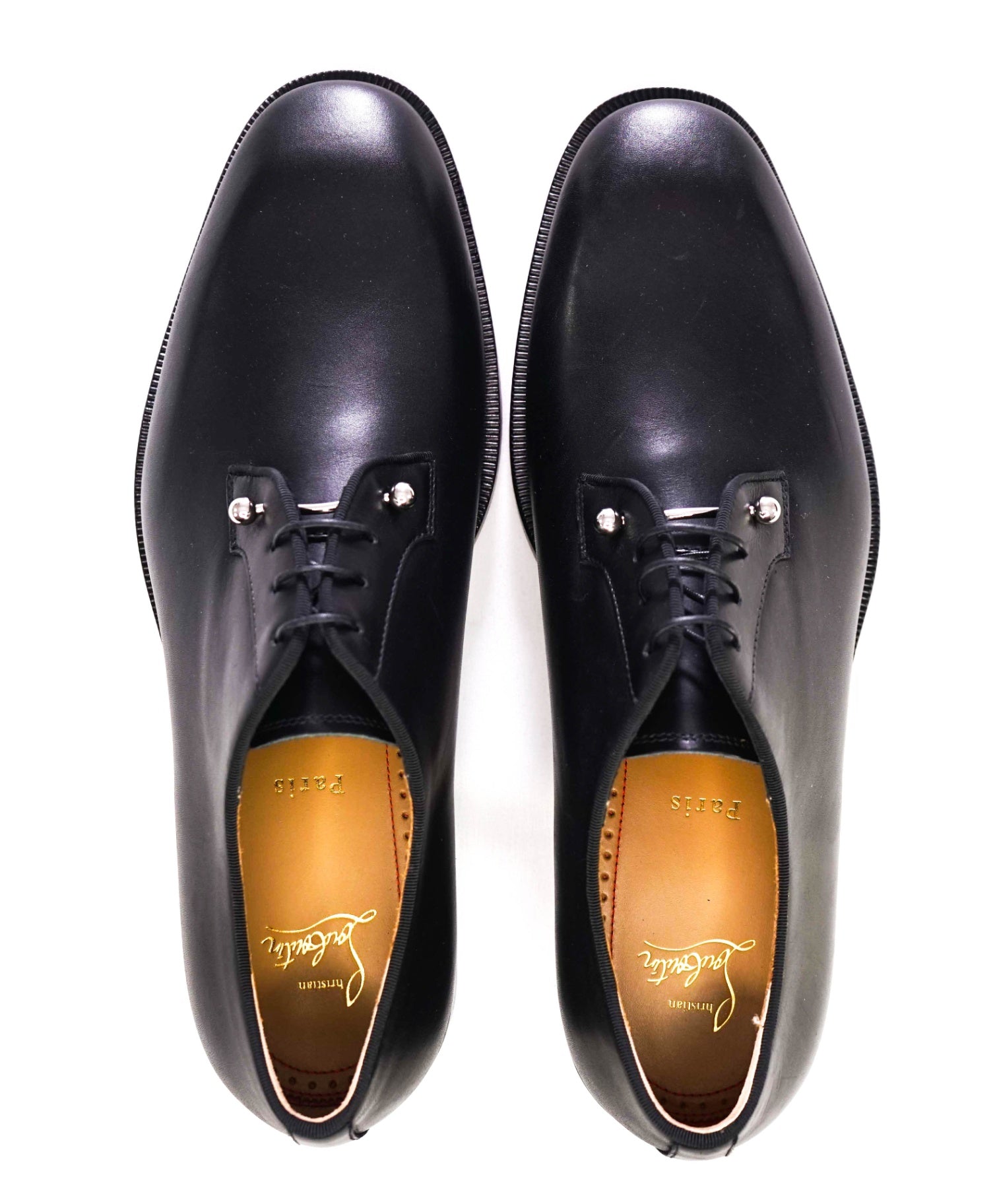 $1,250 Christian Louboutin "Chambeliss" Black Leather Oxfords 9US (42EU)